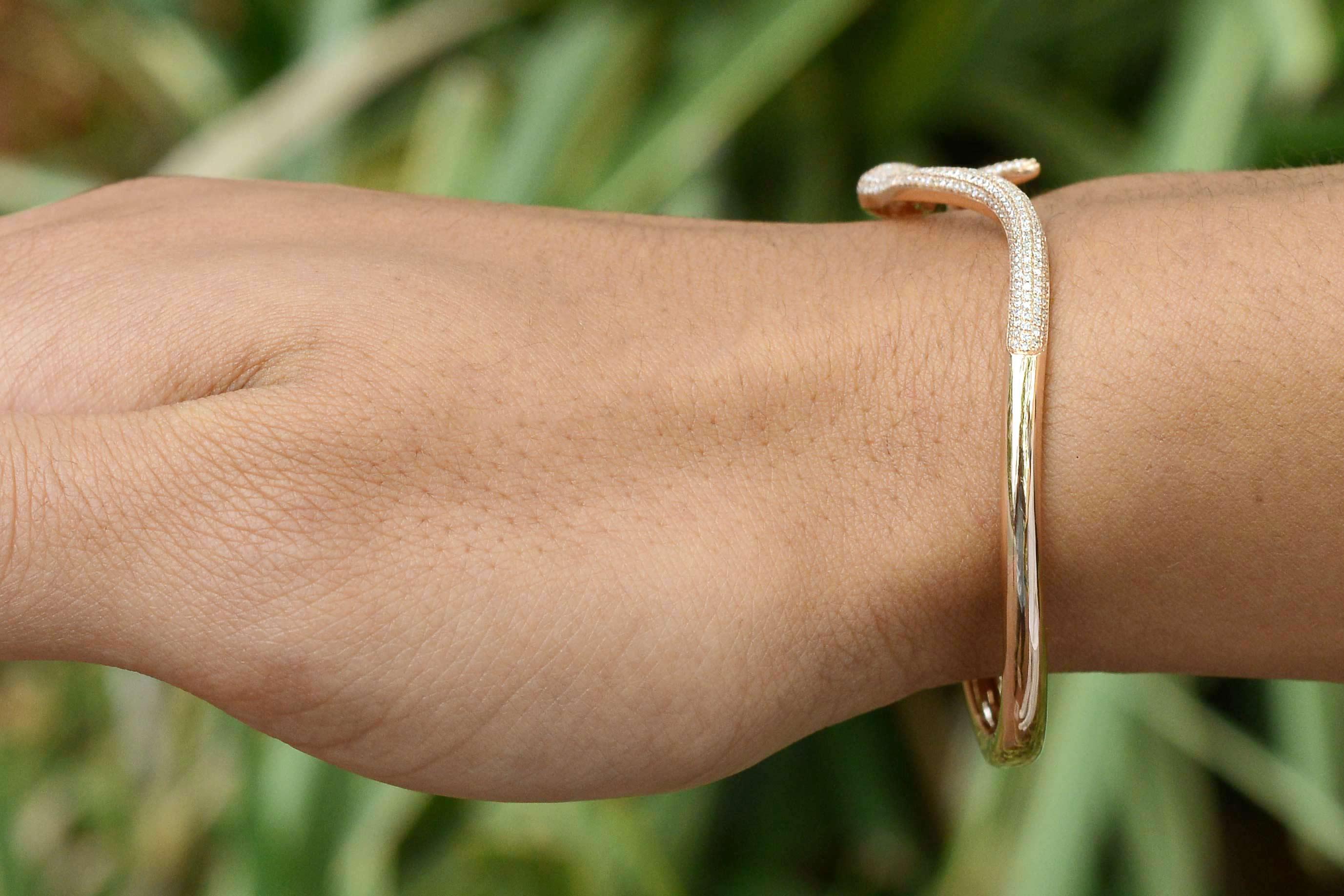 rose gold snake bracelet