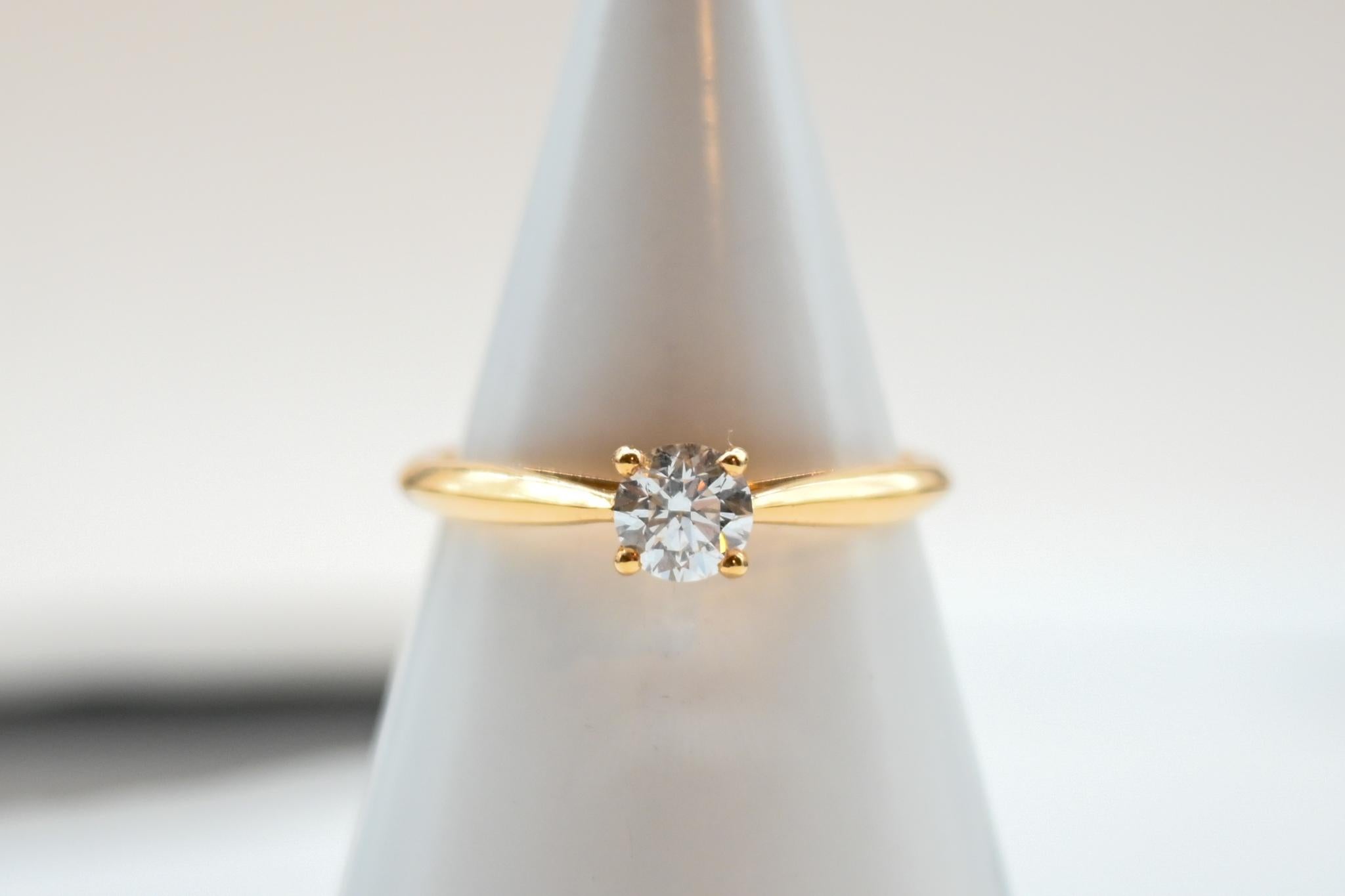 Solitär-Diamant in Roségold  Ring  im Angebot 2