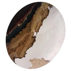 Rose Gold Stainless Steel Concave Wall Mirror, Minimalist Design, UK 55"/140cms