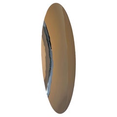 Rose Gold Stainless Steel Concave Wall Mirror, Minimalist Design, UK 59"/150cms