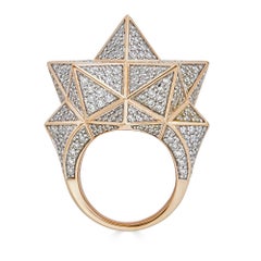 Rose Gold Star Tetra Diamond Ring