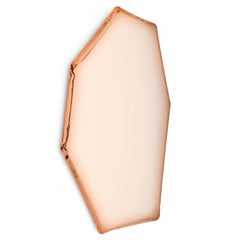 Tafla C2 Skulpturaler Wandspiegel aus Roségold von Zieta