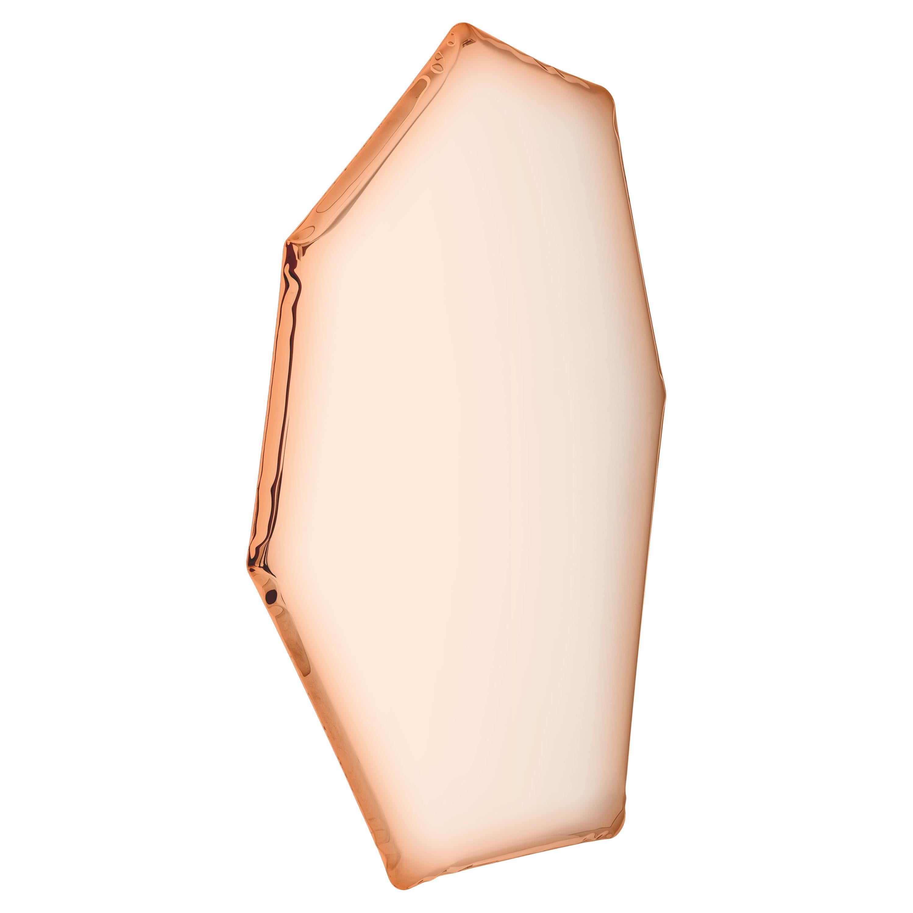 Miroir mural sculptural Tafla C2 en or rose par Zieta en vente