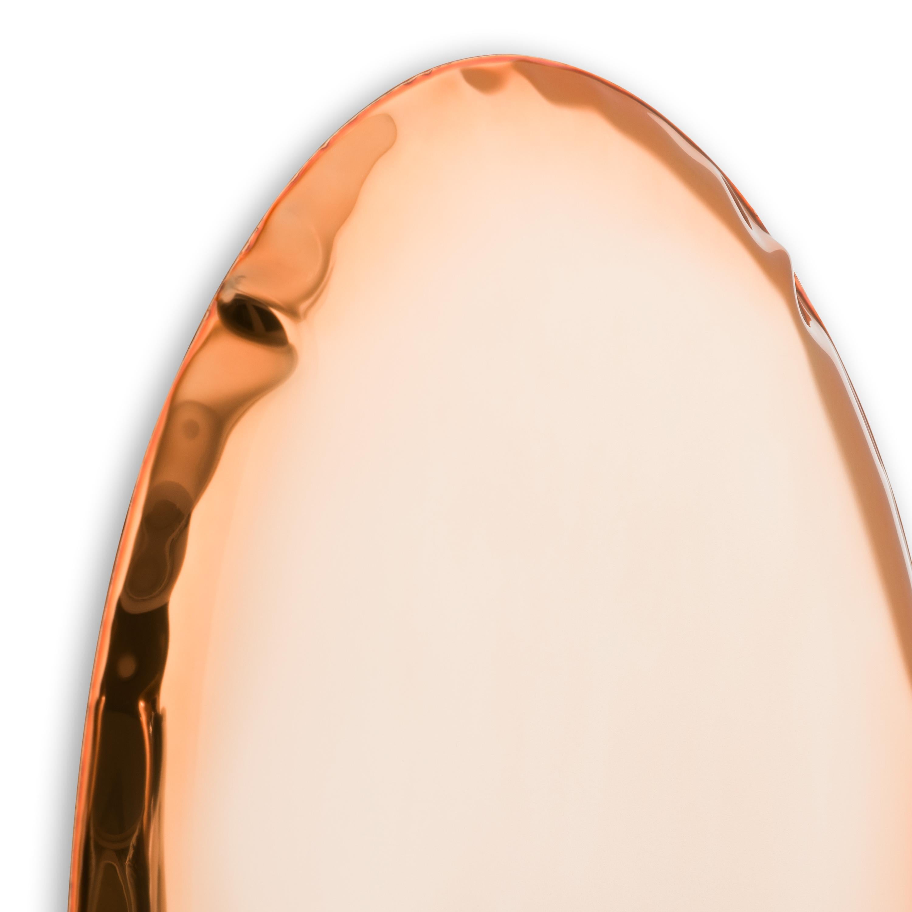 Organico moderno Specchio da parete Tafla O5 in oro rosa di Zieta in vendita