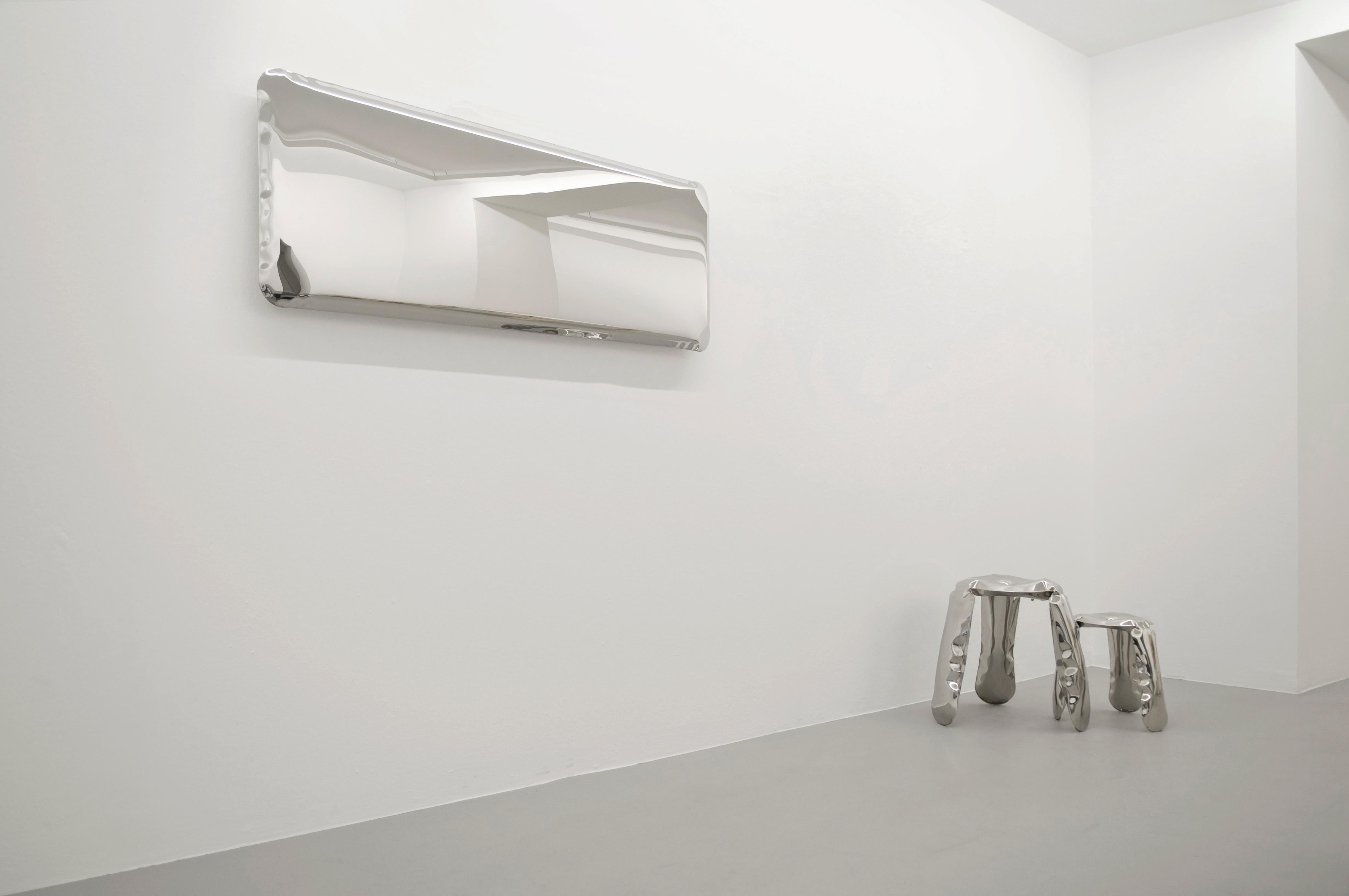 Miroir mural sculptural Tafla Q1 en or rose de Zieta en vente 1