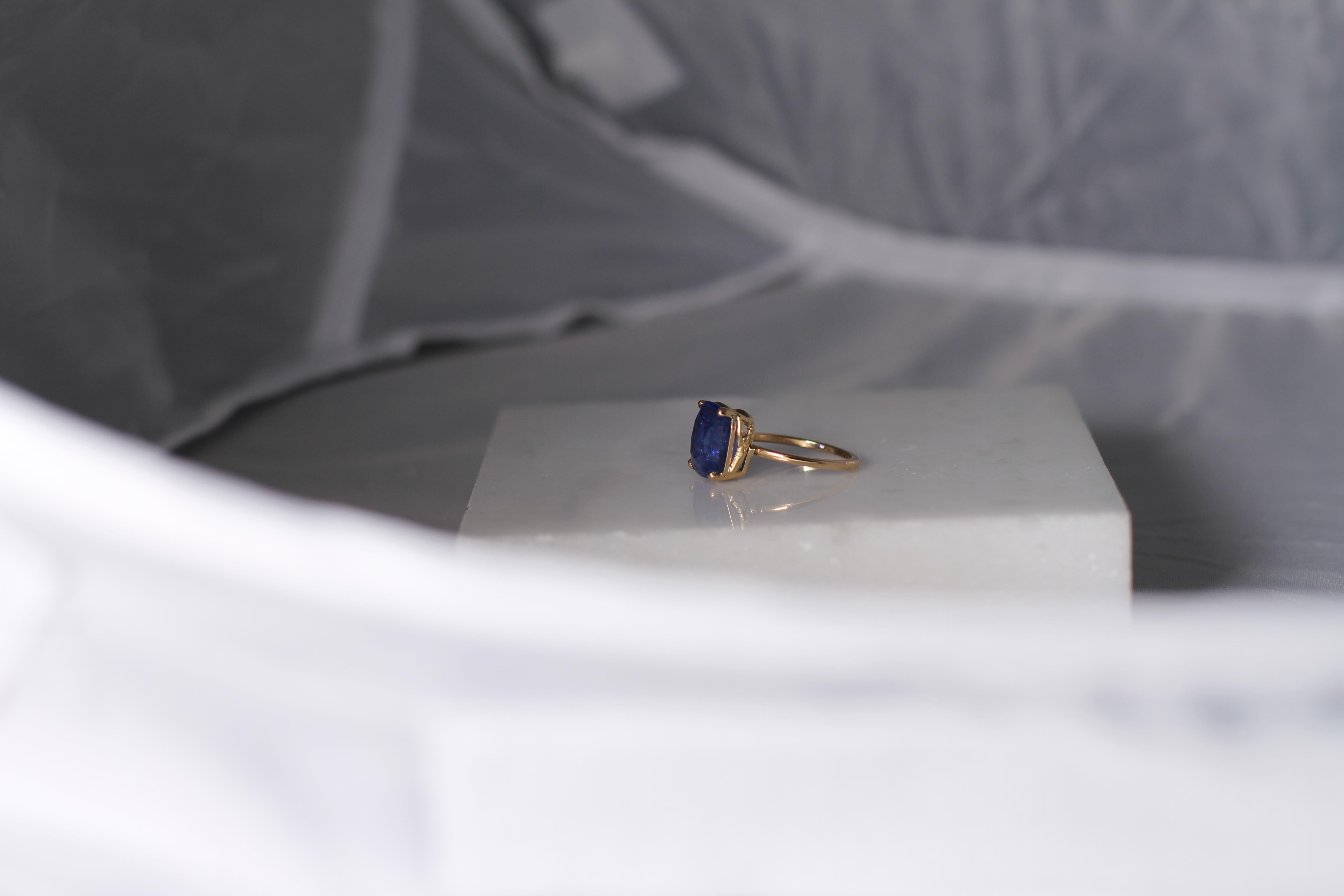 Rose Gold Tea Ring with Purple Spinel For Sale 8