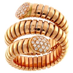 Rose gold Tubogas ring with brilliant