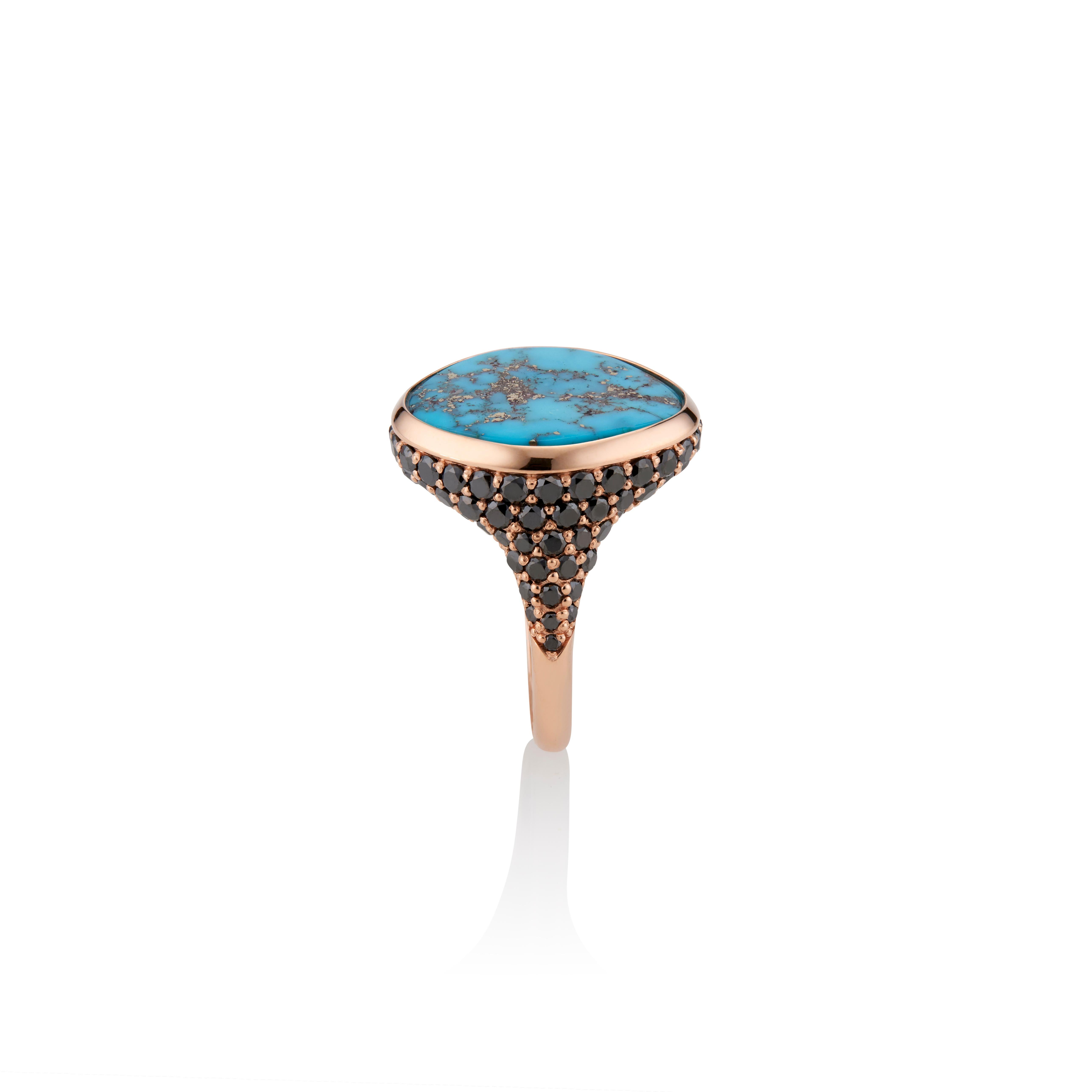 rose gold and turquoise