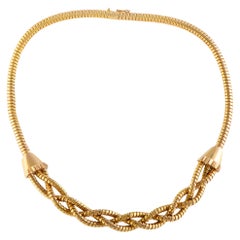 Rose Gold Twisted Choker Necklace