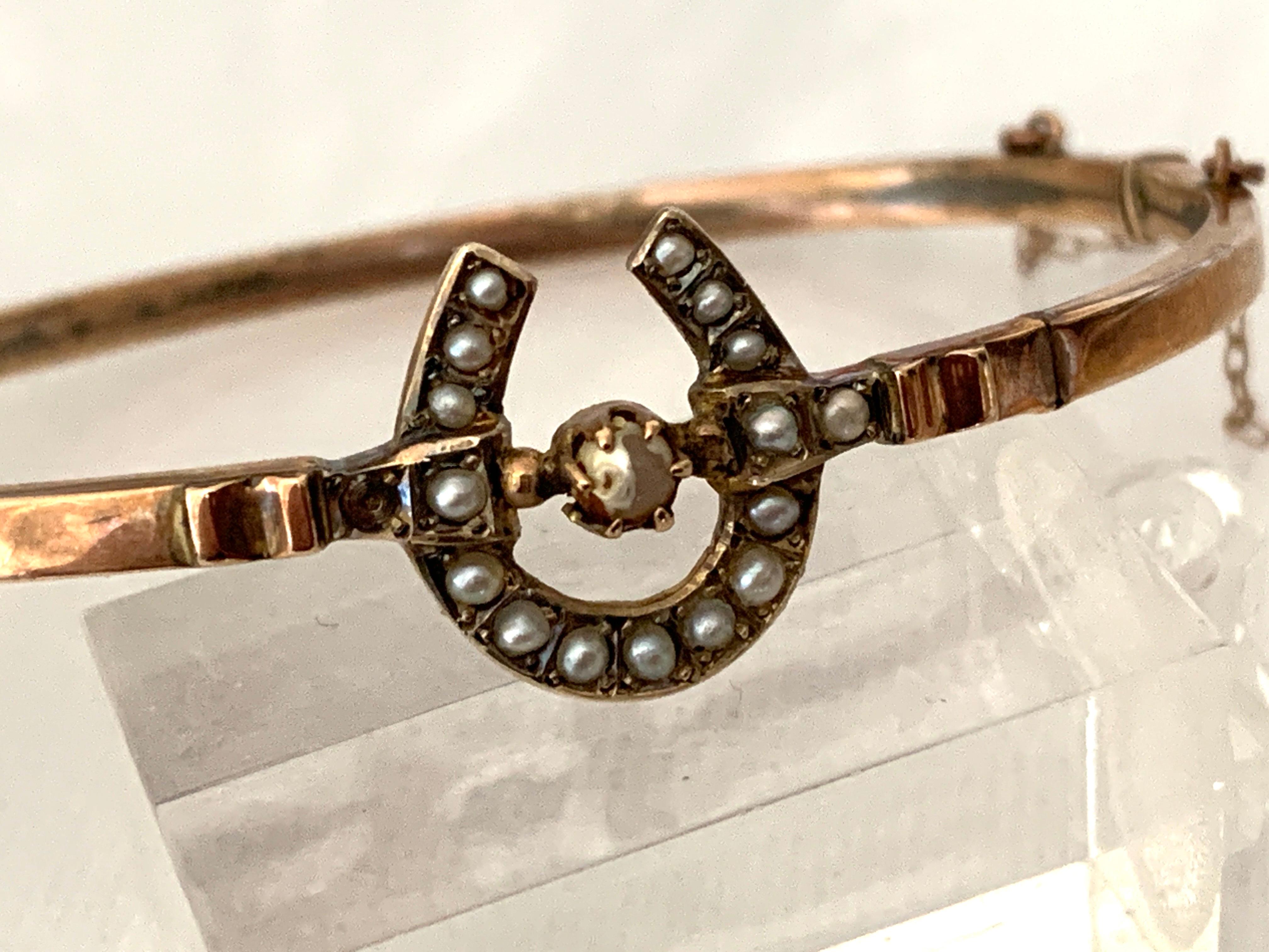 Bracelet Lucky victorien en or rose État moyen - En vente à London, GB
