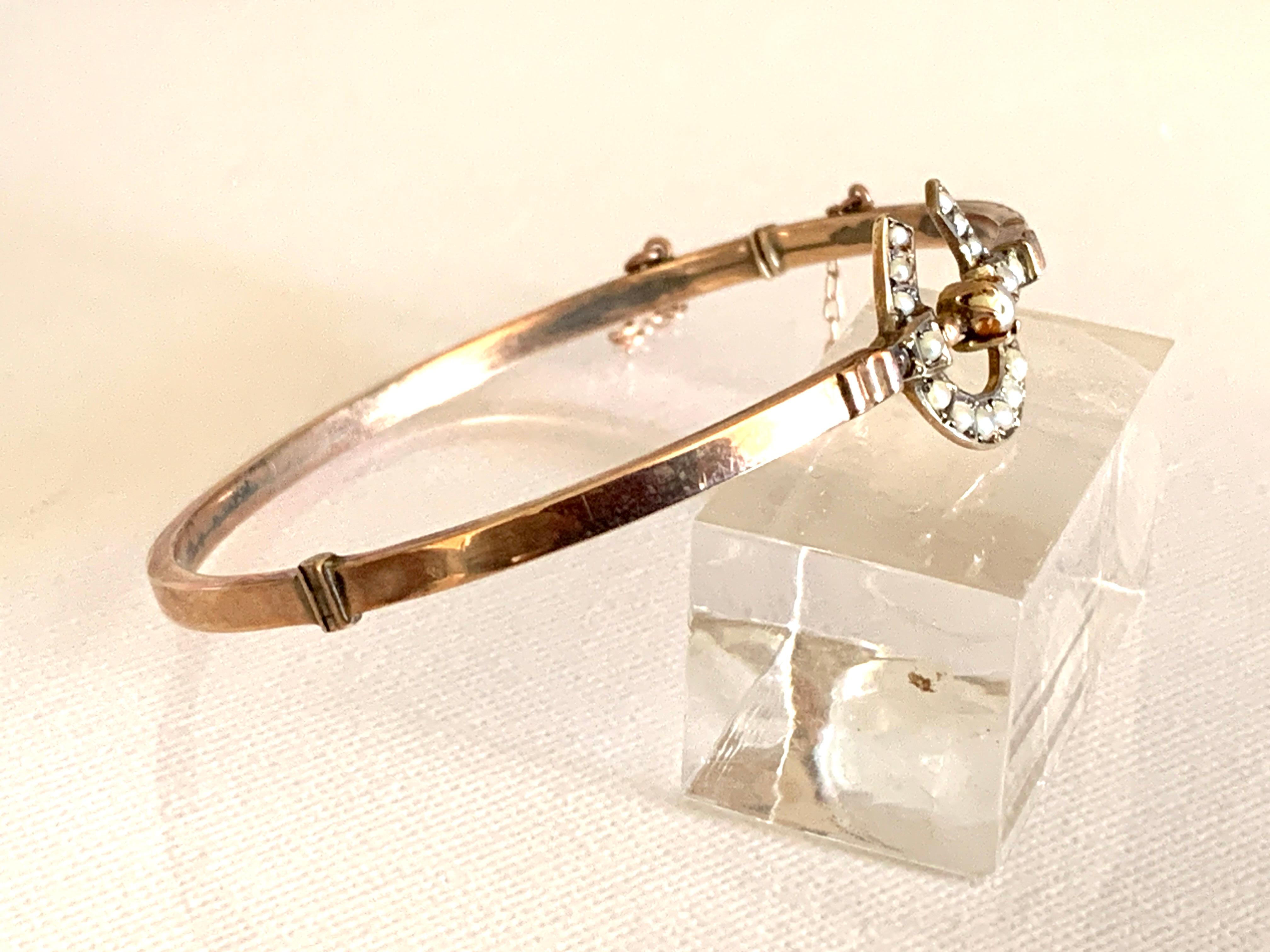 Bracelet Lucky victorien en or rose en vente 1