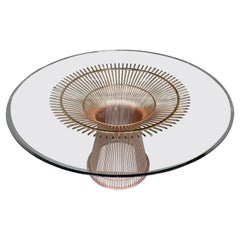 Rose Gold Warren Platner for Knoll Dining Table