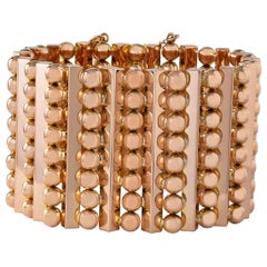 Rose Gold Wide Flexible Cuff Bracelet