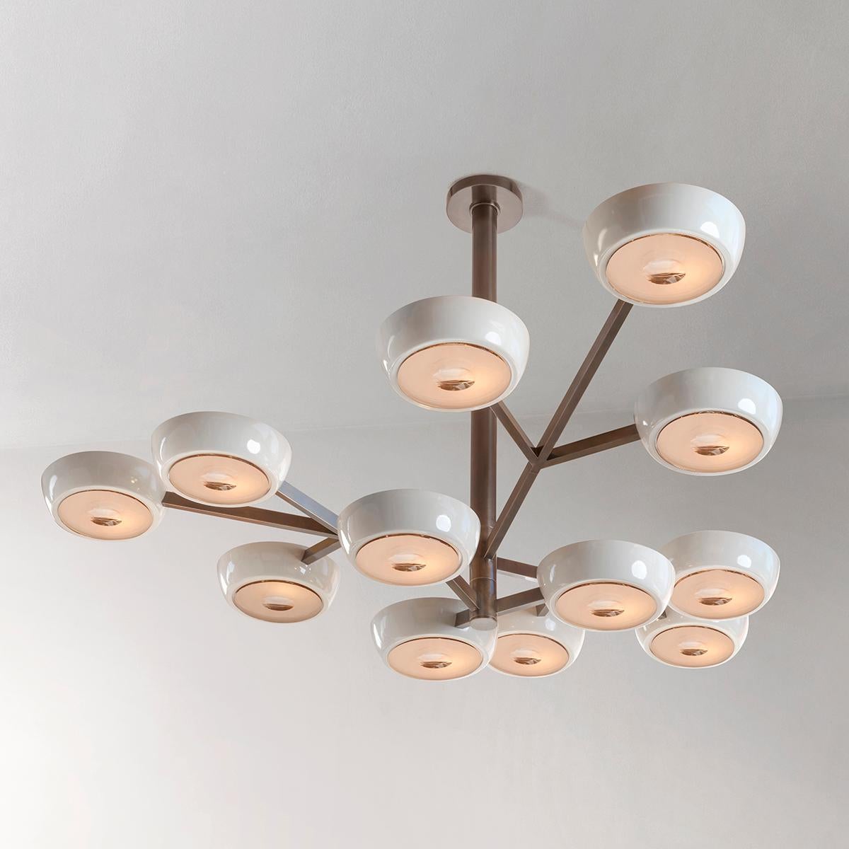 Modern Rose Grande Ceiling Light by Gaspare Asaro-Bronze Finish  For Sale