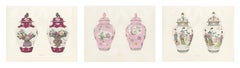 Rose Ground Jars and Covers, Three Yung-ching Color Plates, 1911