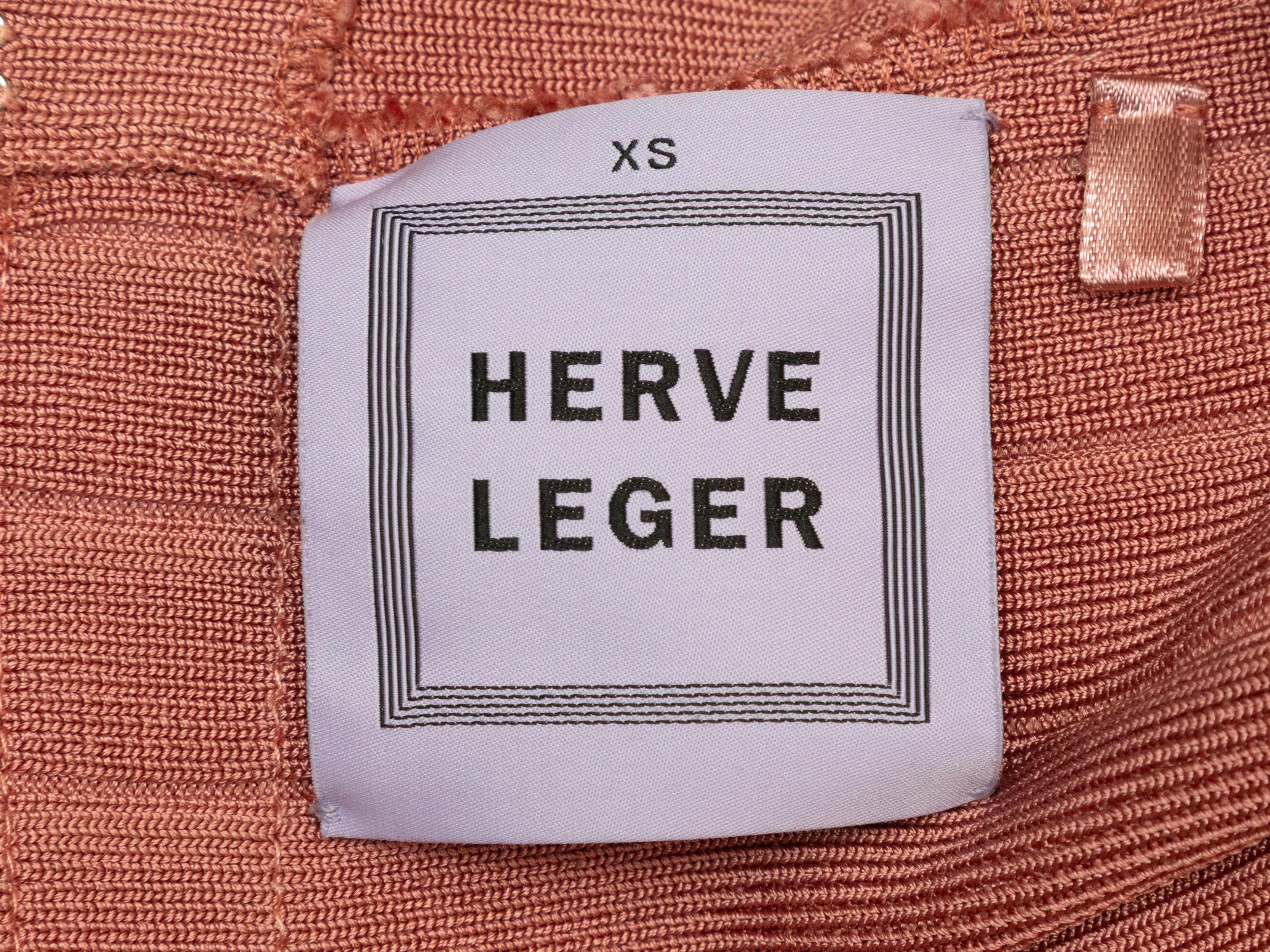 Rose Herve Leger Robe bandage sans manches Taille US XS Bon état - En vente à New York, NY