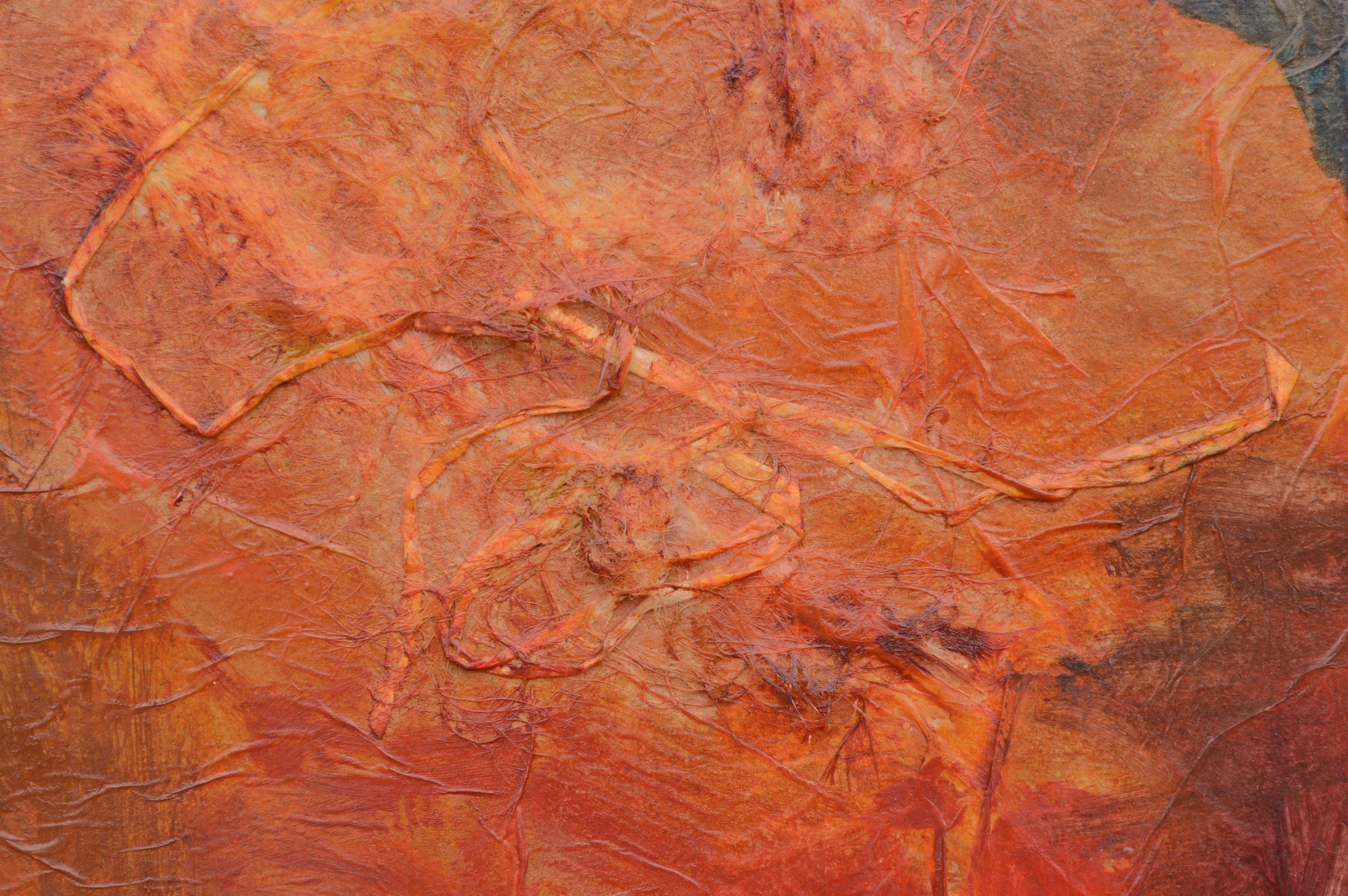 Shimmering Pond in the Woods - Surrealist Abstract 1960s - Brown Abstract Painting by Rose Herzog