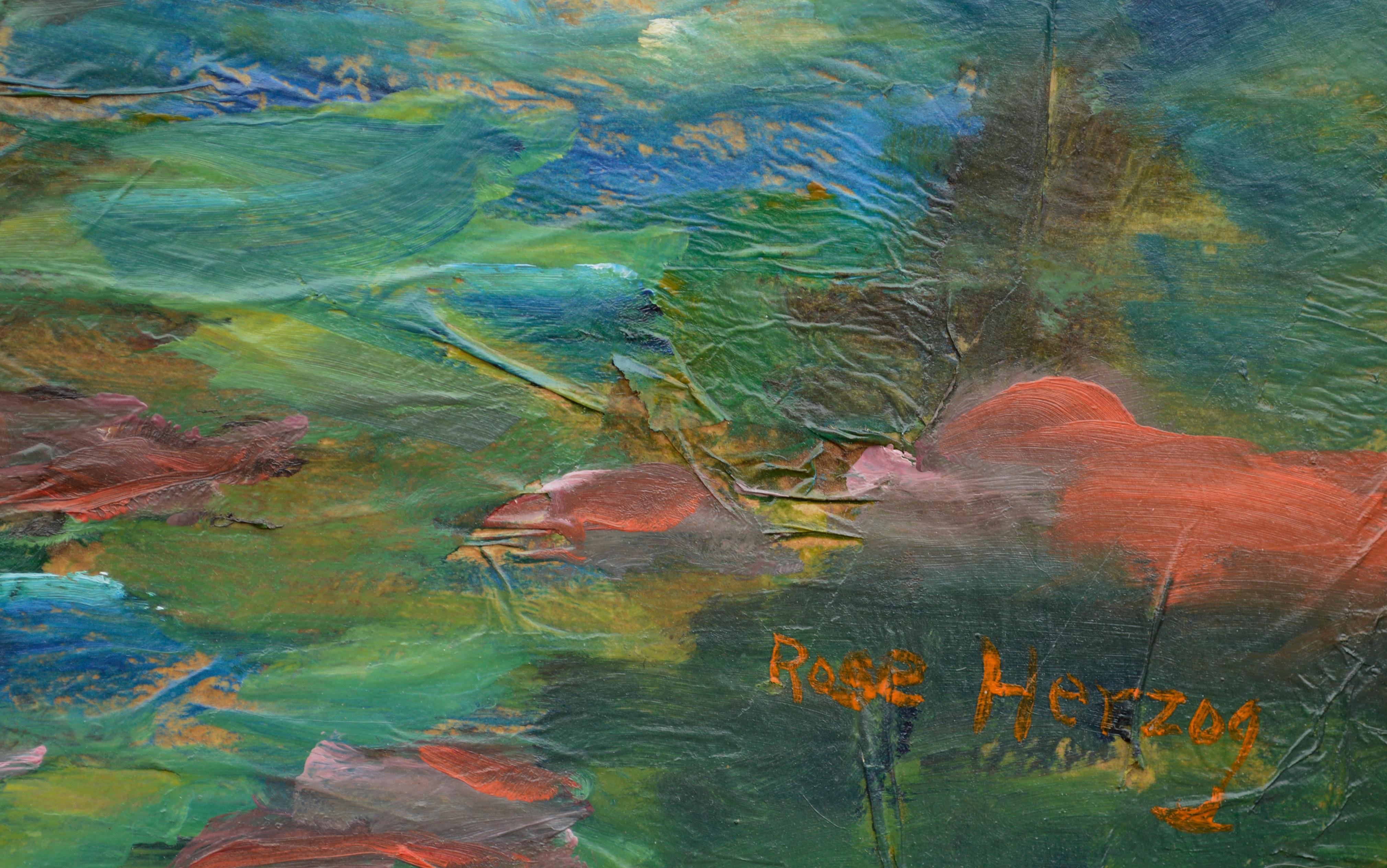 Shimmering Pond in the Woods - Surrealist Abstract 1960s For Sale 2