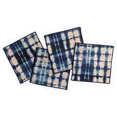 Rose & Indigo Ripple Cocktail Napkins, Set of Four