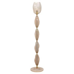 Rose Iridescent Murano Floor Lamp