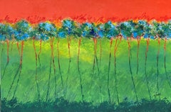 Red Tree Line  24 X 36