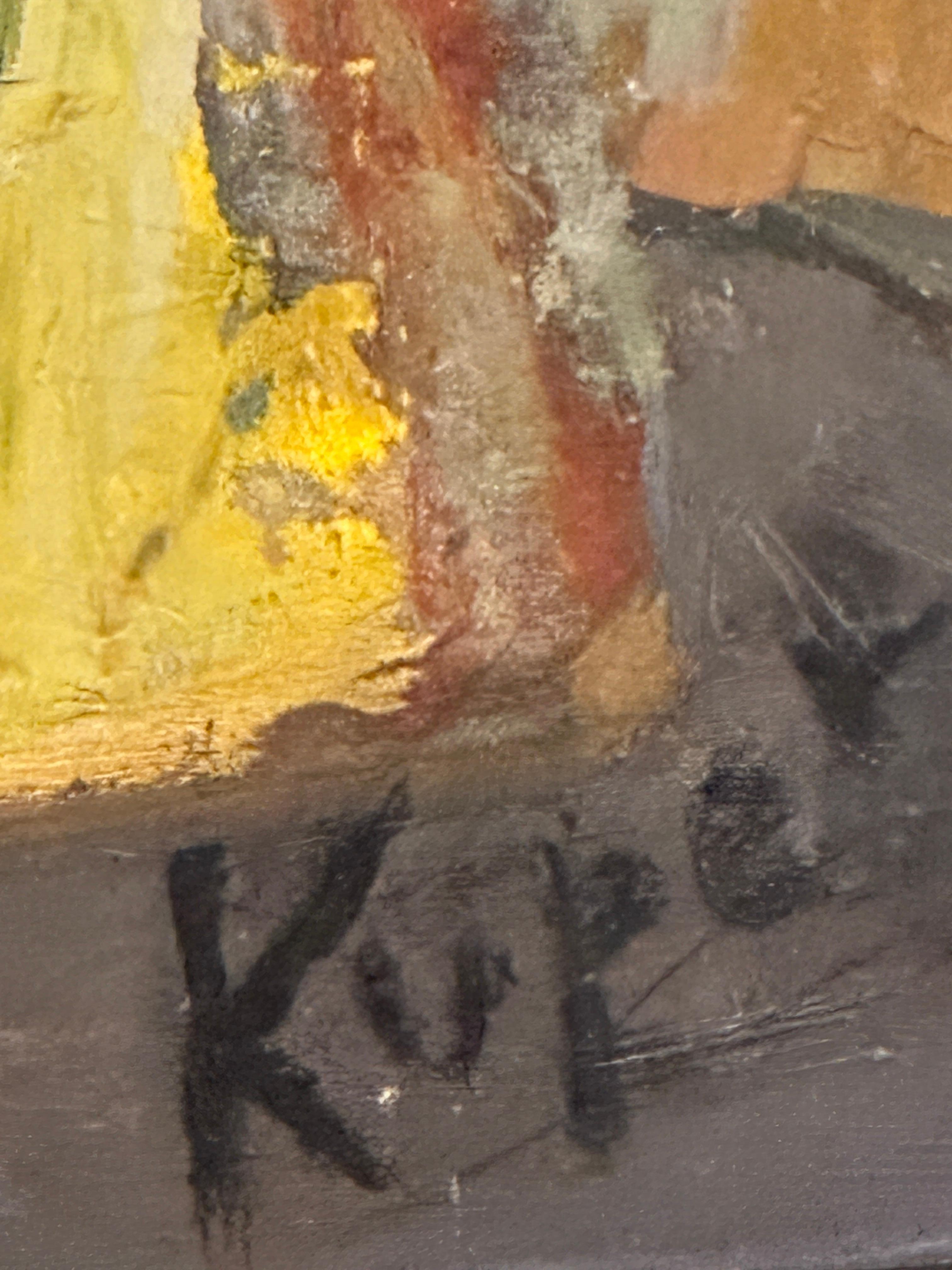 Large Abstract Expressionist Oil on Board by Rose Kuper 9