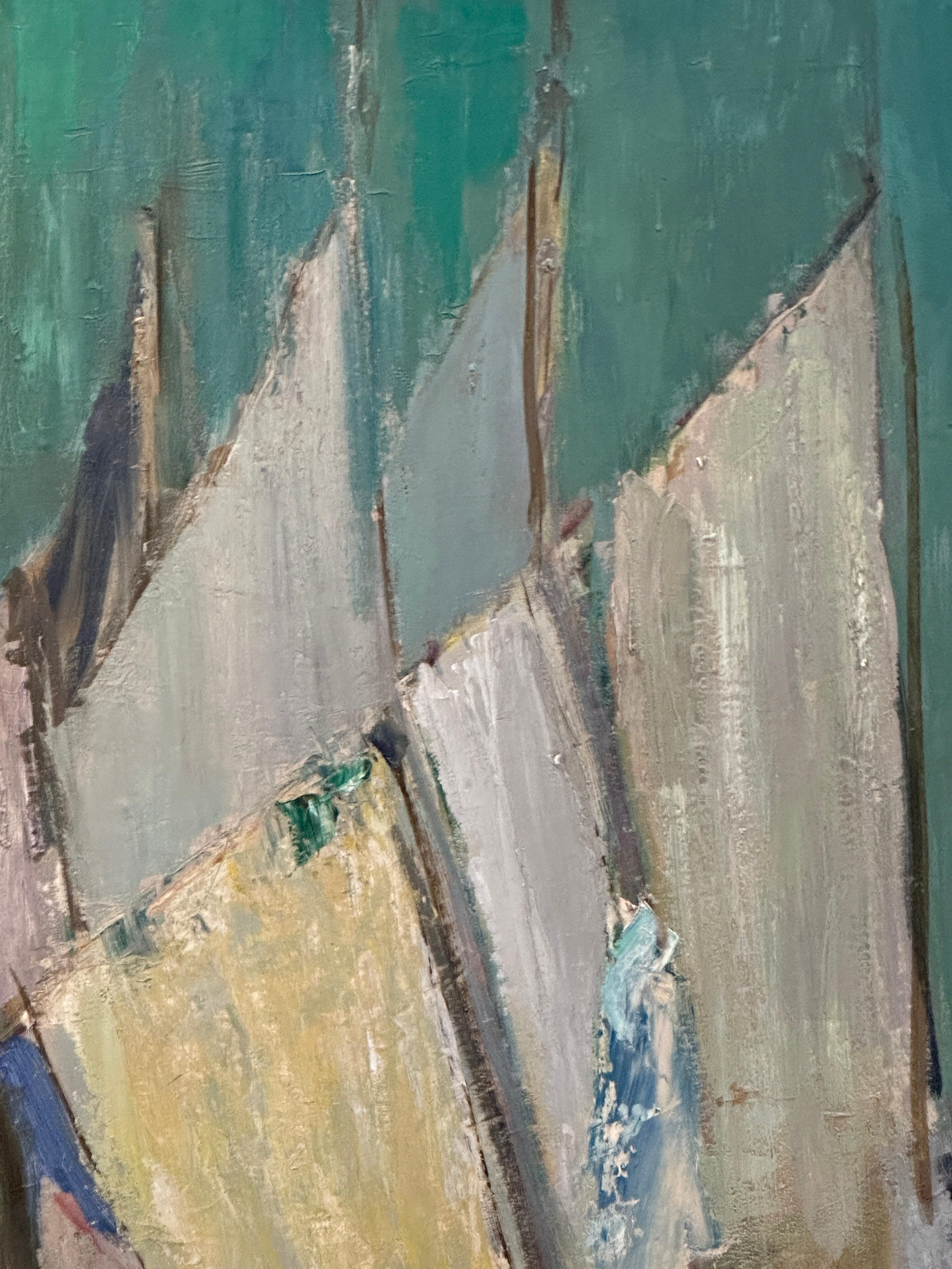 Large Abstract Expressionist Oil on Board by Rose Kuper 8