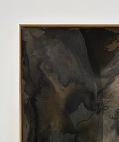 ABSTRACT Contemporary Artist French Rose Madone New Artwork forms dark colors