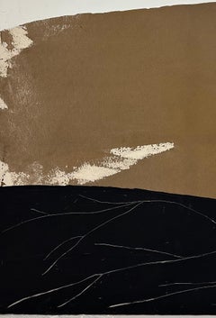 ABSTRACT Contemporary Artist French Rose Madone New Artwork forms earth colors