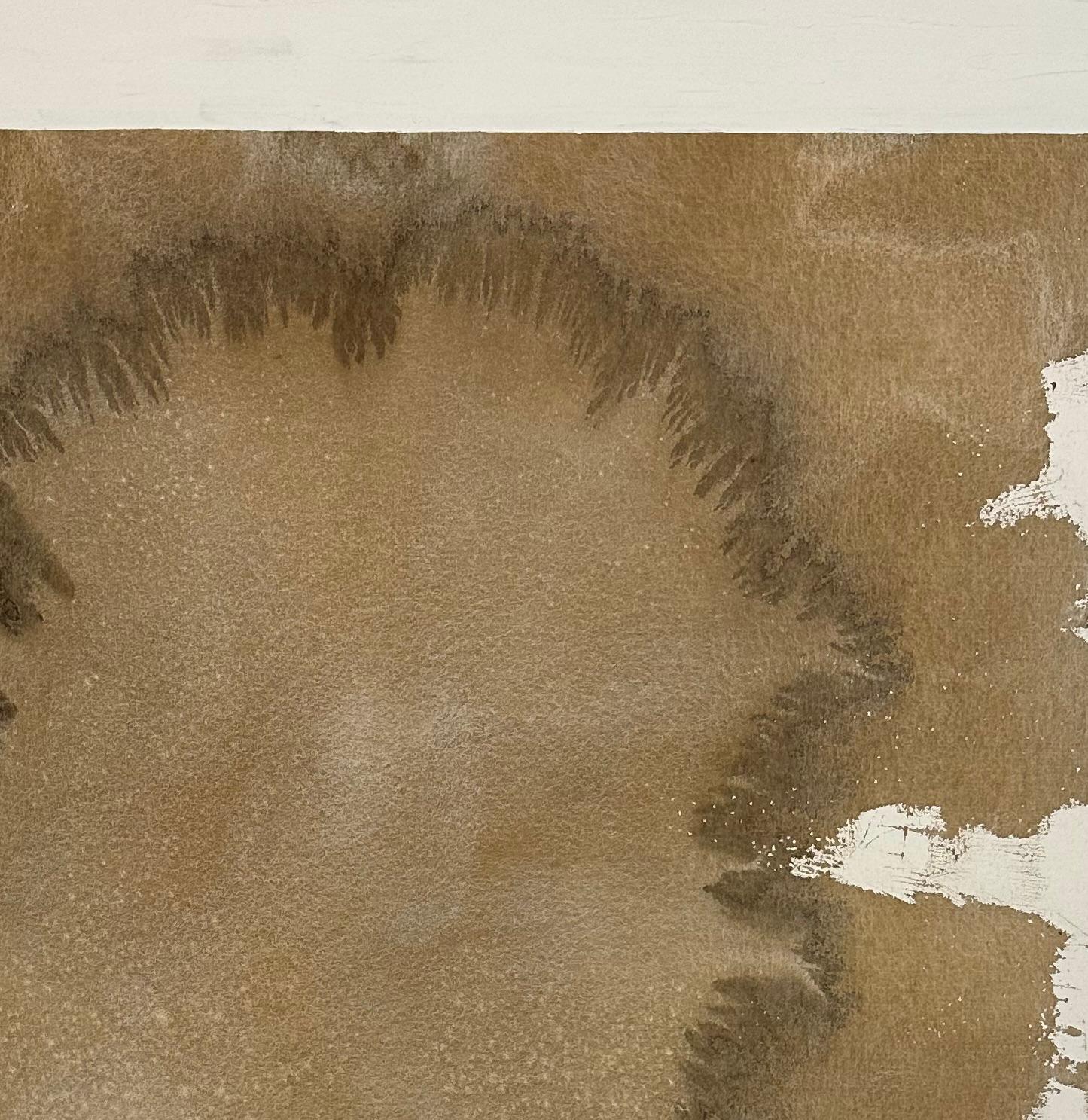 RESUMEN Artista contemporáneo francés Rose Madone Nueva obra de arte forma colores tierra en venta 2
