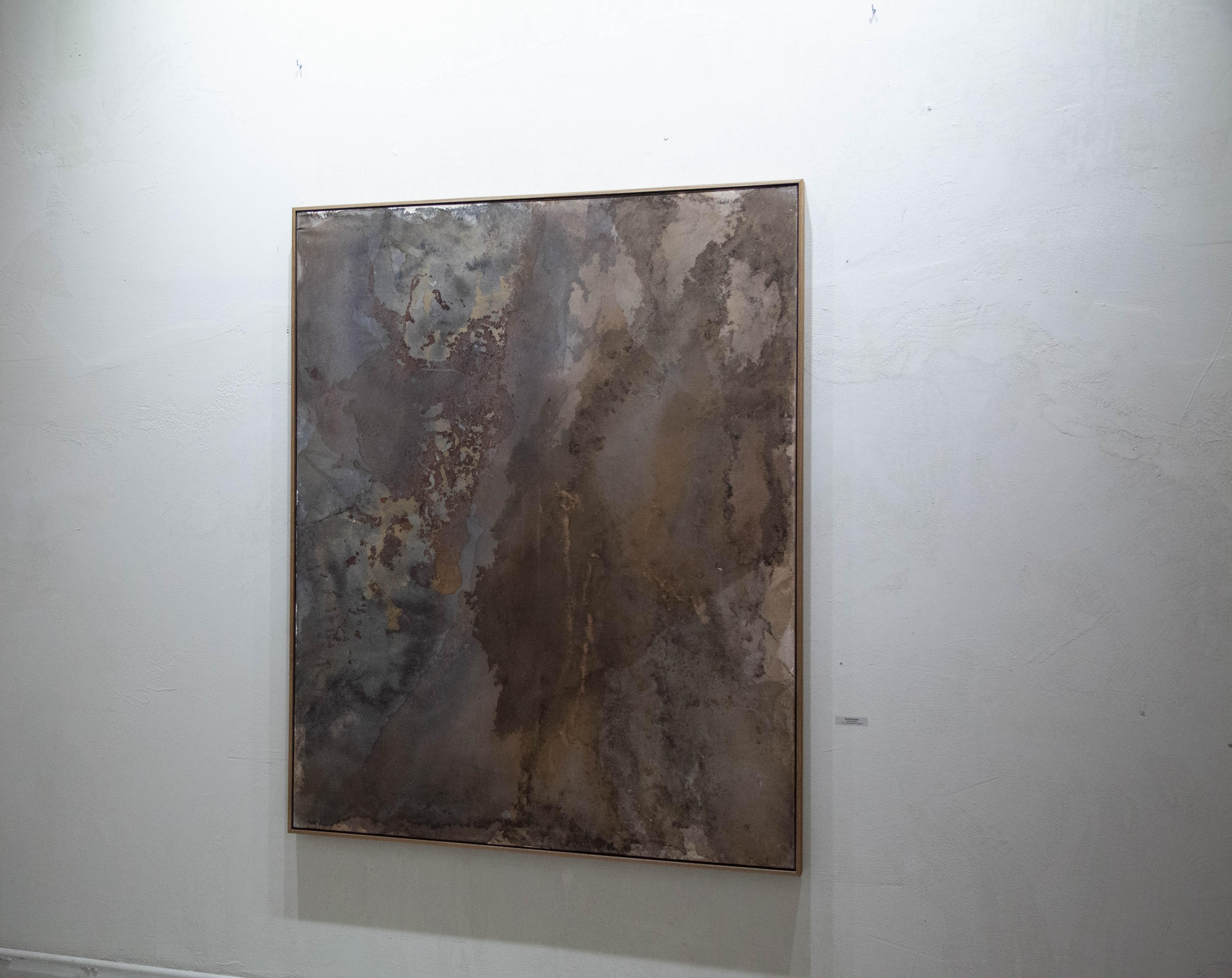 ABSTRACT Artista contemporaneo francese Rose Madone Nuova opera d'arte forma colori della terra in vendita 3