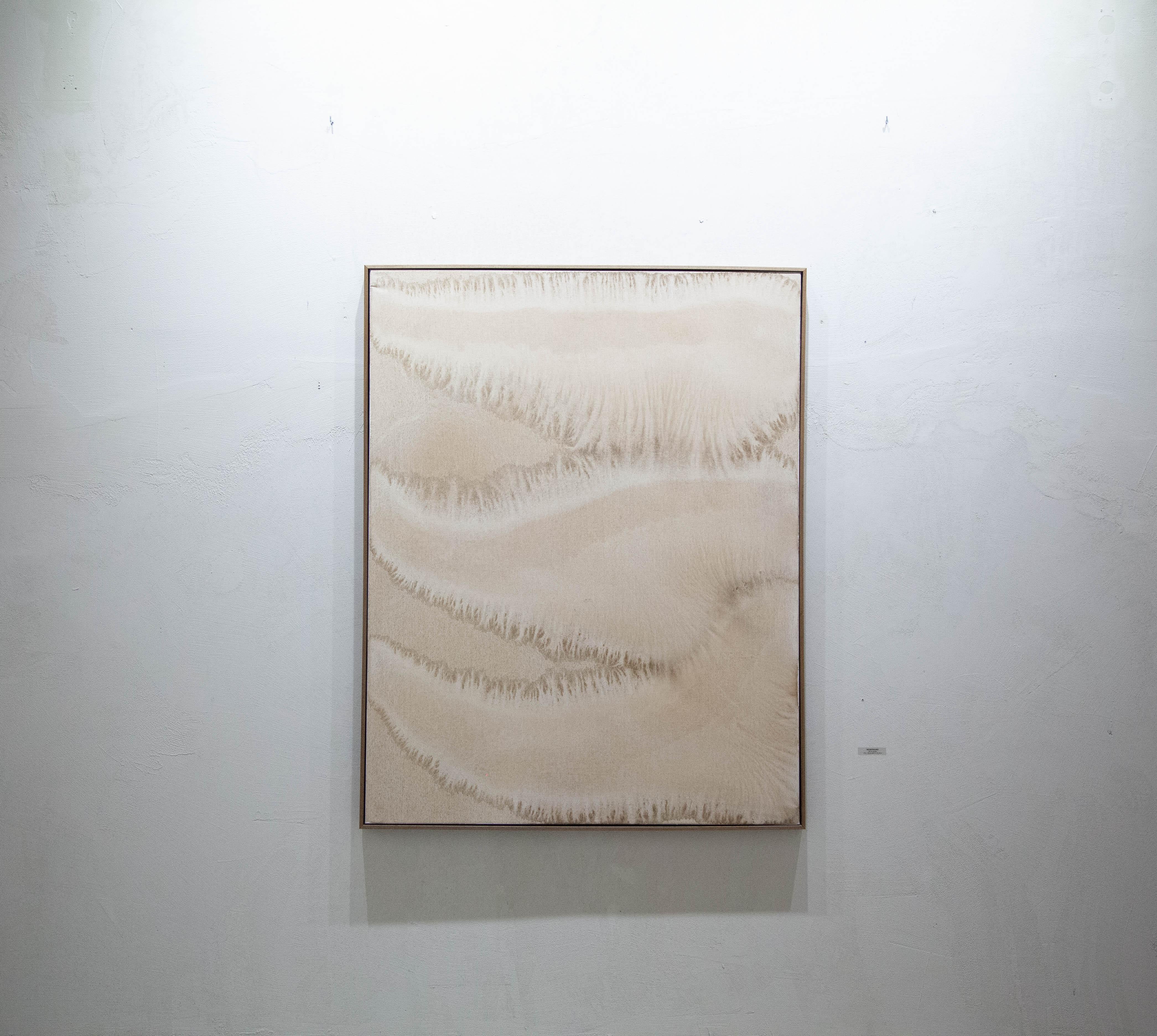 ABSTRACT Artista contemporaneo francese Rose Madone Nuova opera d'arte forma colori della terra in vendita 3