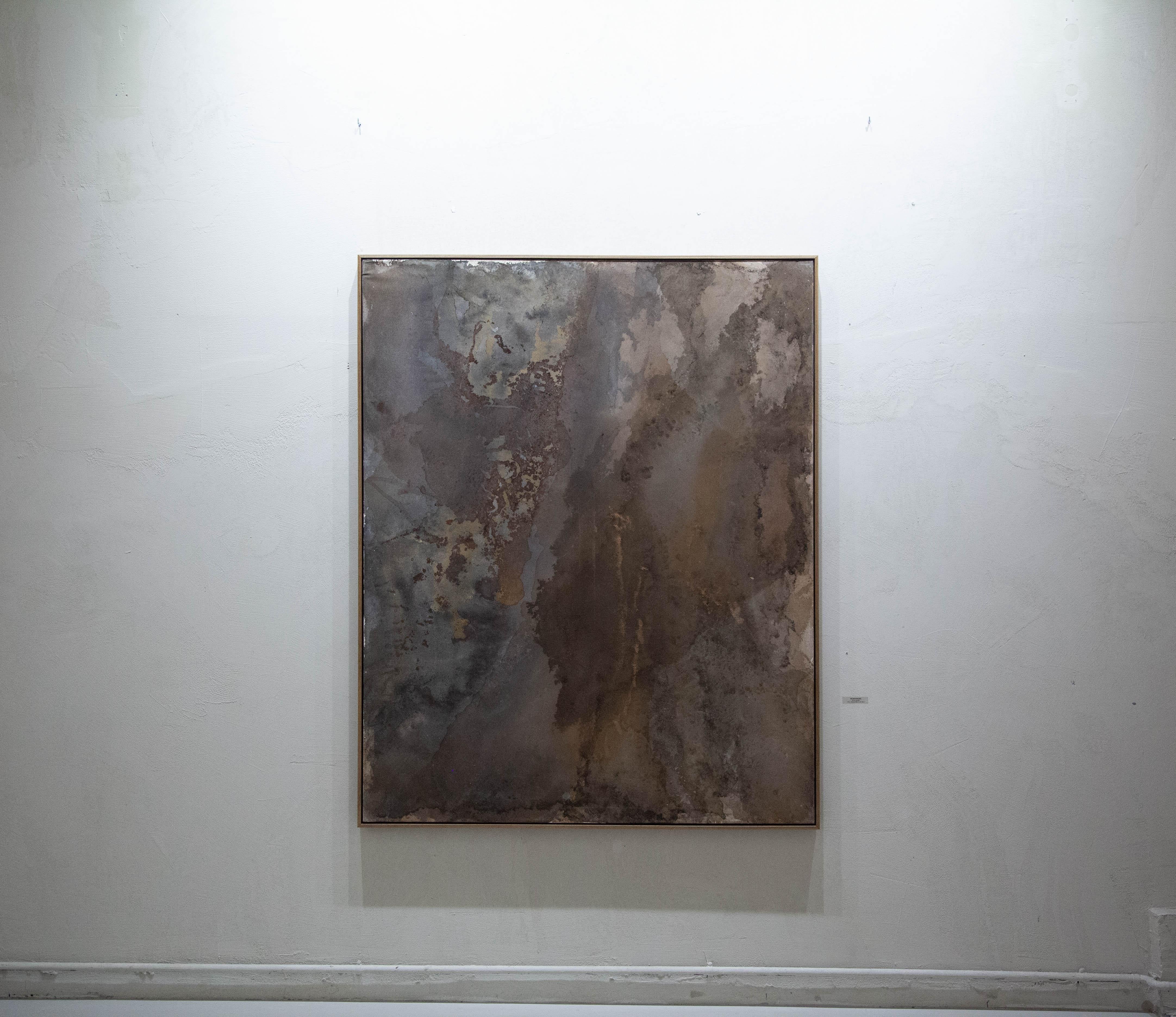 ABSTRACT Artista contemporaneo francese Rose Madone Nuova opera d'arte forma colori della terra in vendita 4