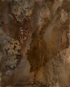 ABSTRACT Contemporary Artist French Rose Madone New Artwork forms earth colors