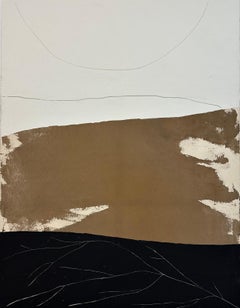 ABSTRACT Artista contemporaneo francese Rose Madone Nuova opera d'arte forma colori della terra