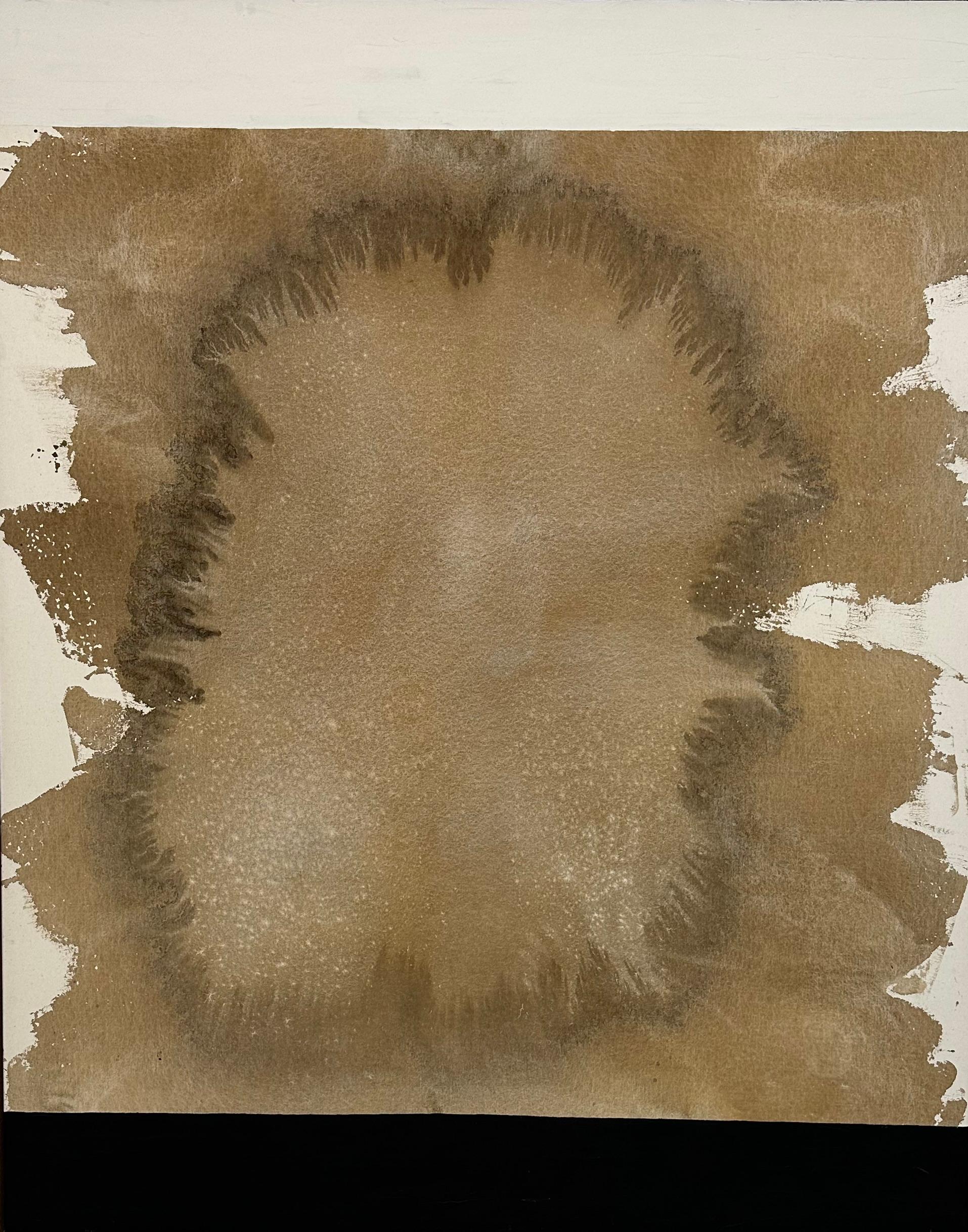 ABSTRACT Artista contemporaneo francese Rose Madone Nuova opera d'arte forma colori della terra