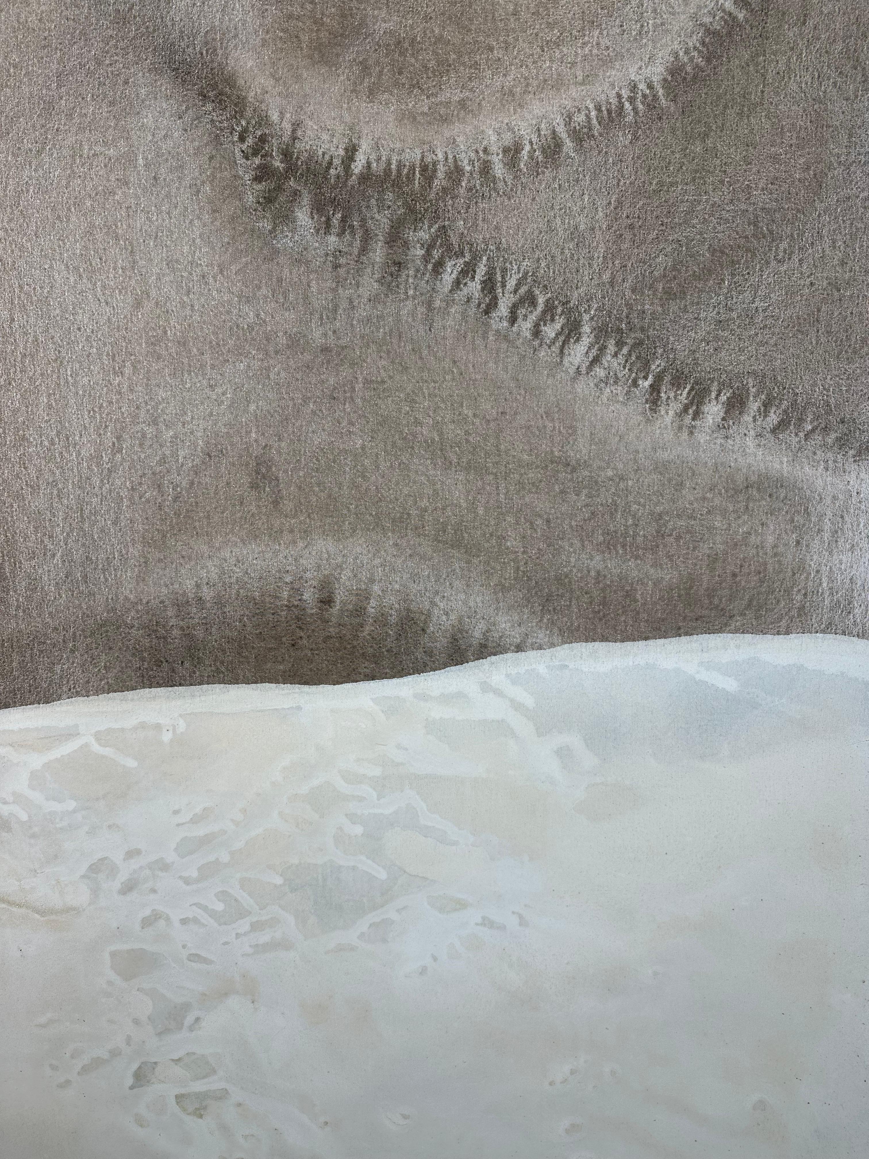 ABSTRACT Artiste contemporain Français Rose Madone Nouvelle Œuvre d'art Nature couleurs de la terre en vente 1