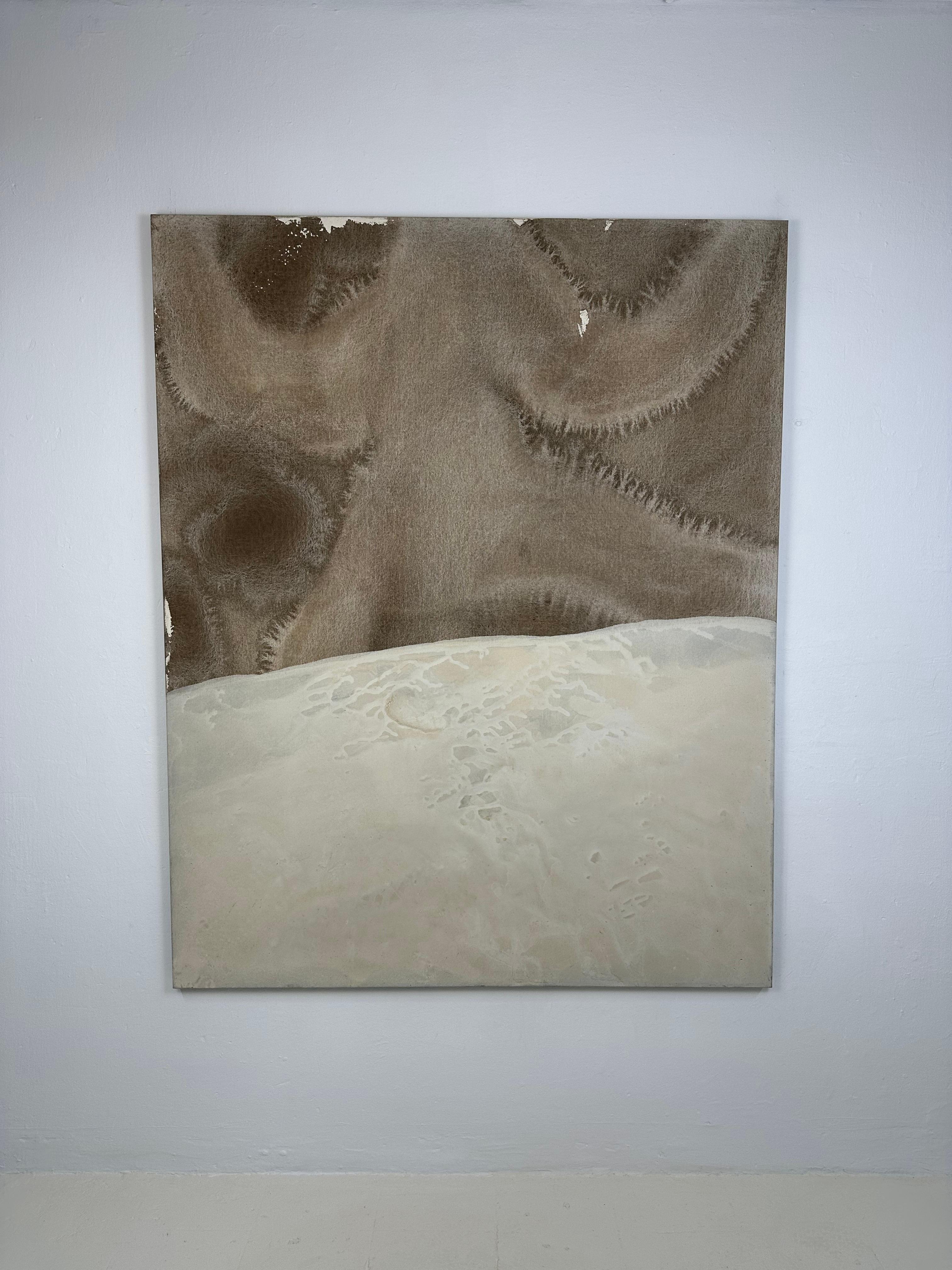 ABSTRACT Artiste contemporain Français Rose Madone Nouvelle Œuvre d'art Nature couleurs de la terre en vente 2