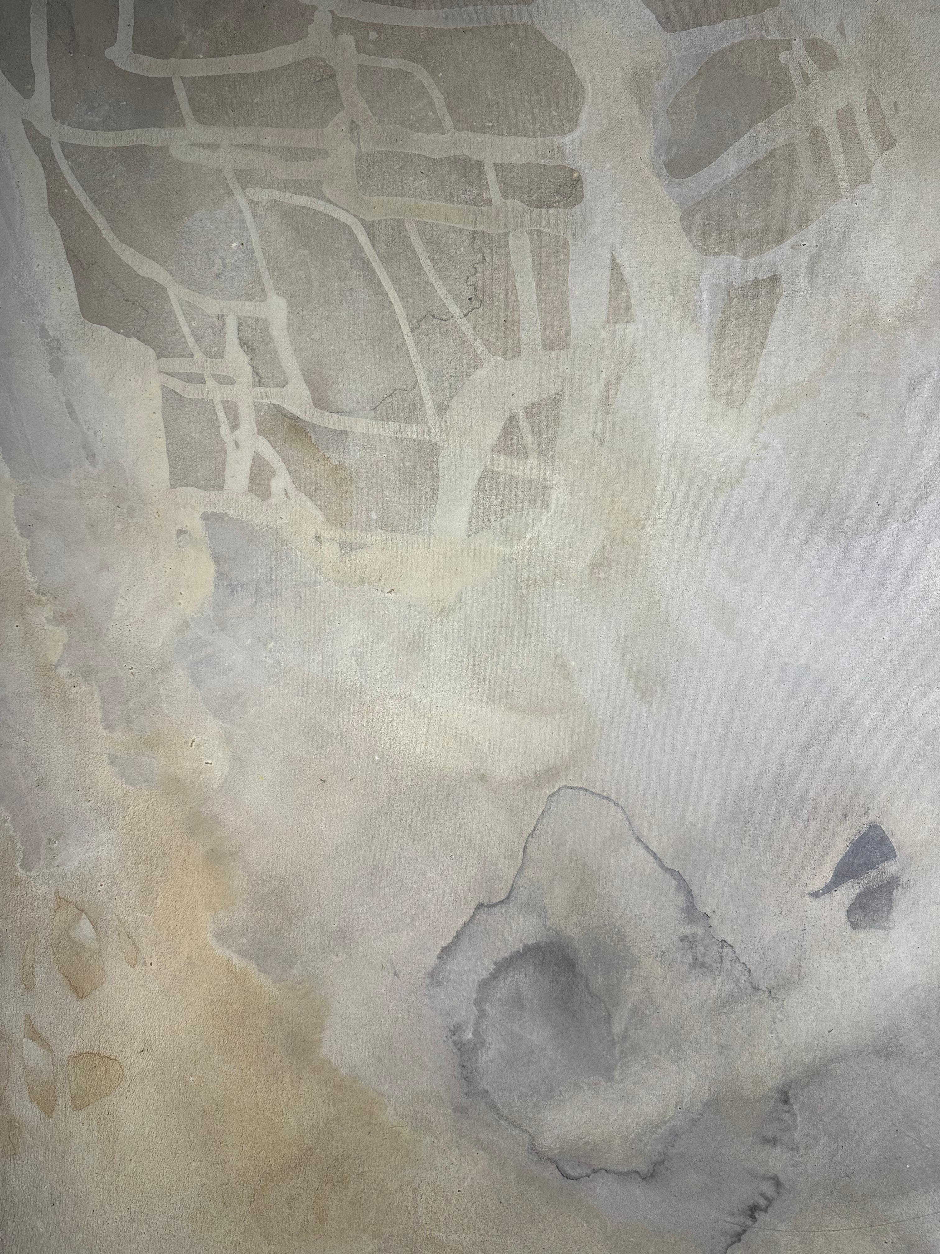 ABSTRACT Zeitgenössischer Künstler Französische Rose Madone Neues Kunstwerk Natur Erdfarben im Angebot 2