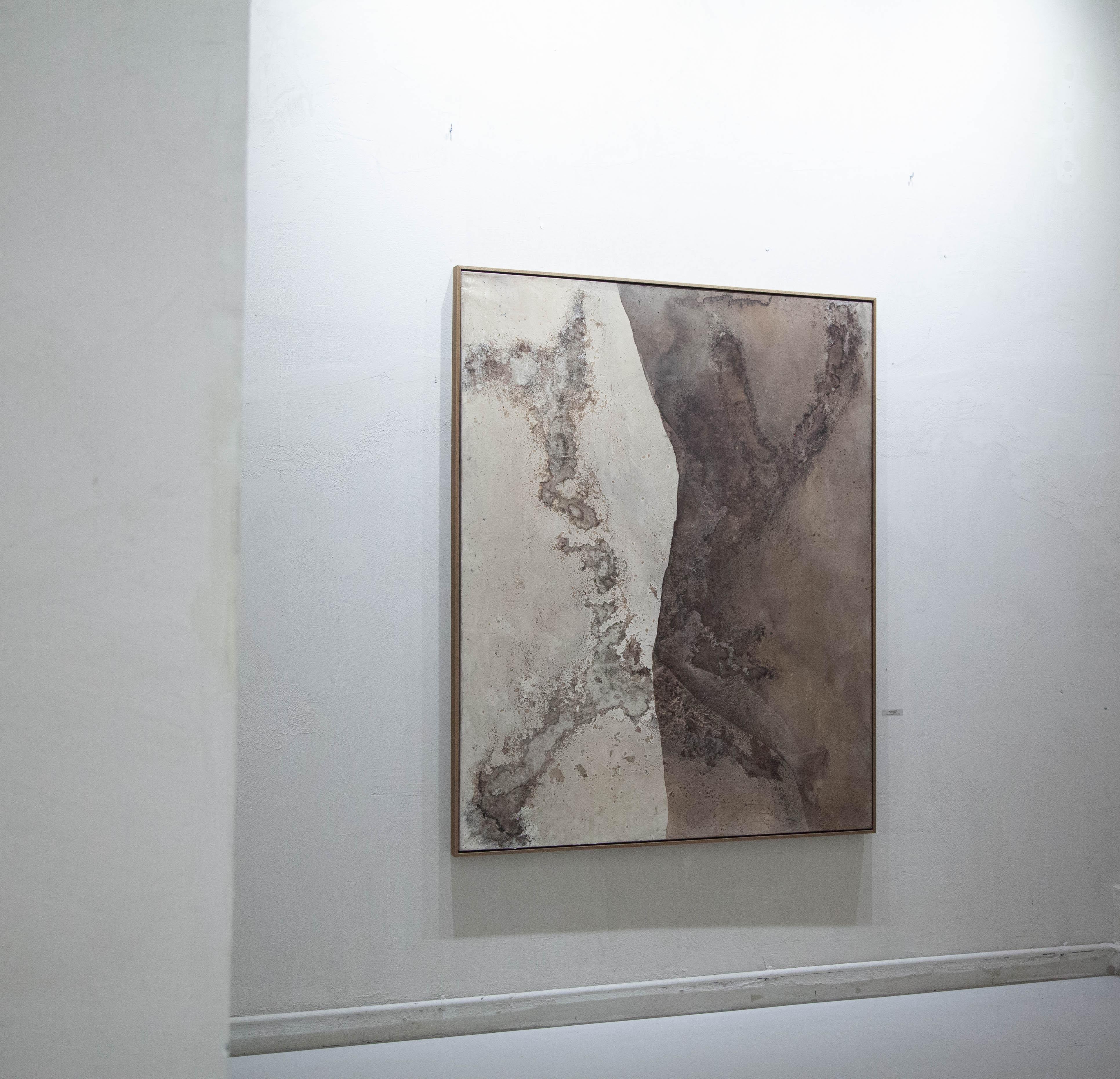 ABSTRACT Artista contemporaneo francese Rose Madone Nuova opera d'arte Nature colori della terra in vendita 3