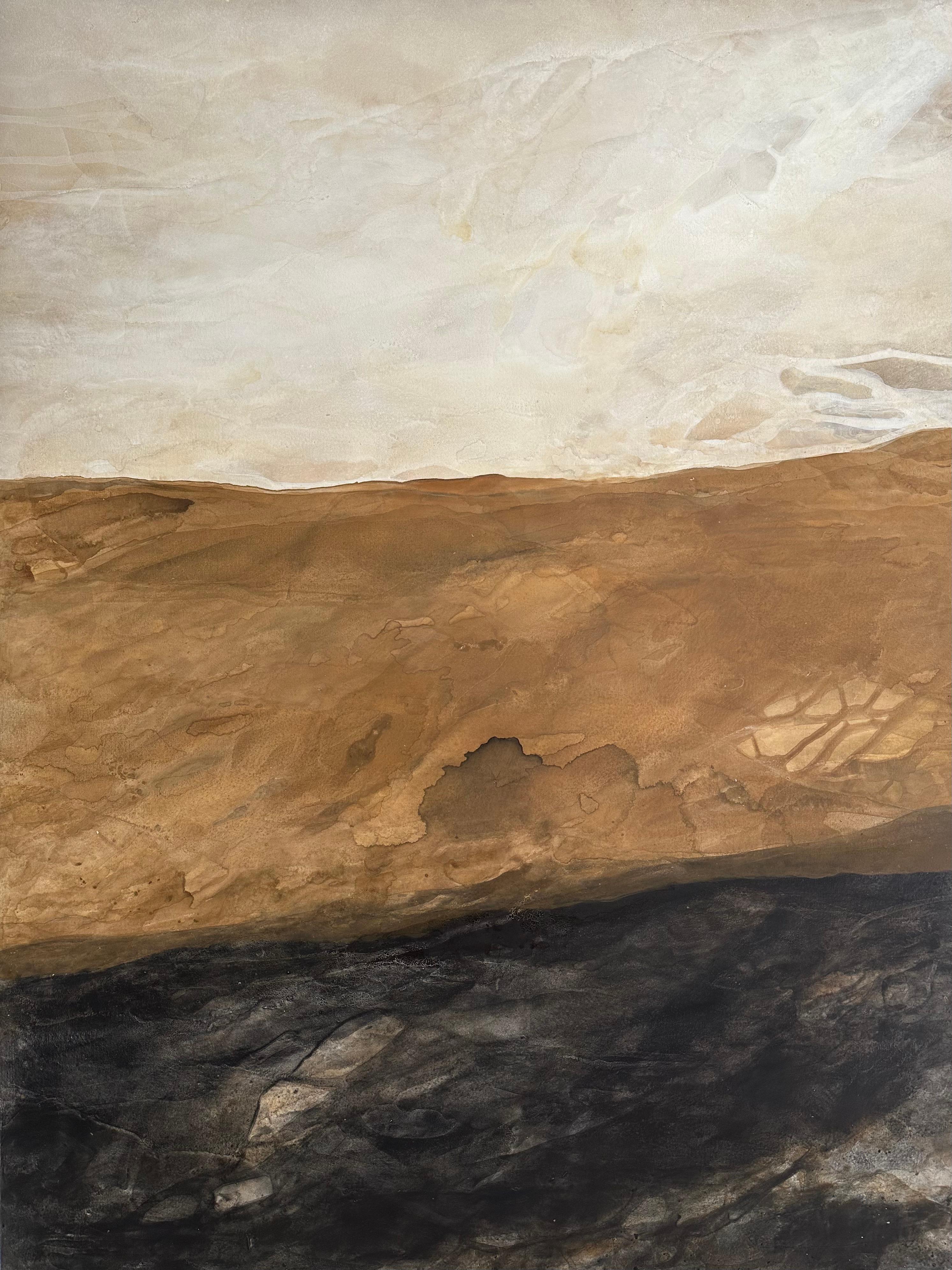 ABSTRACT Artista contemporaneo francese Rose Madone Nuova opera d'arte Nature colori della terra