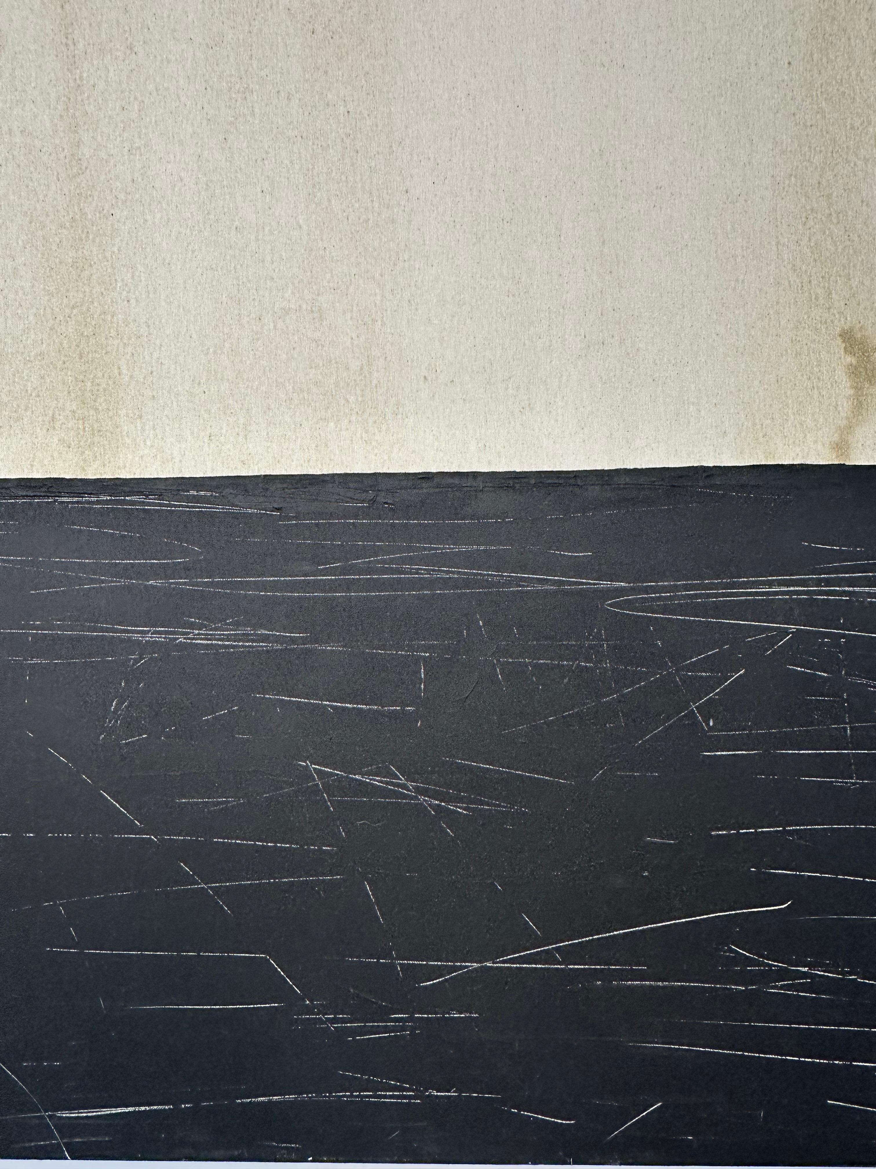 Abstrakte Malerei Landschaft mit organischen Erdtönen von Rose Madone Contemporary im Angebot 2