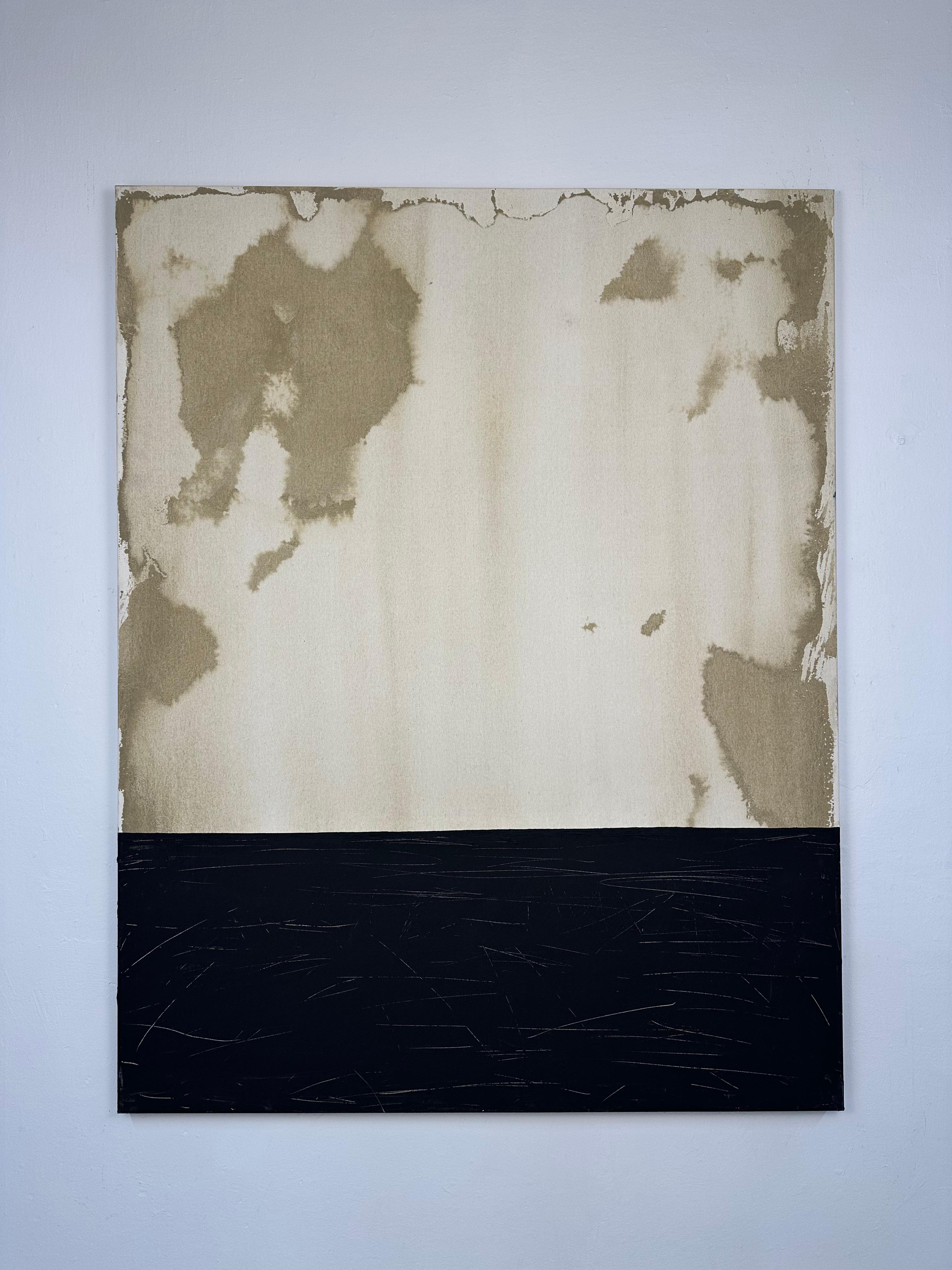 Abstrakte Malerei Landschaft mit organischen Erdtönen von Rose Madone Contemporary im Angebot 4