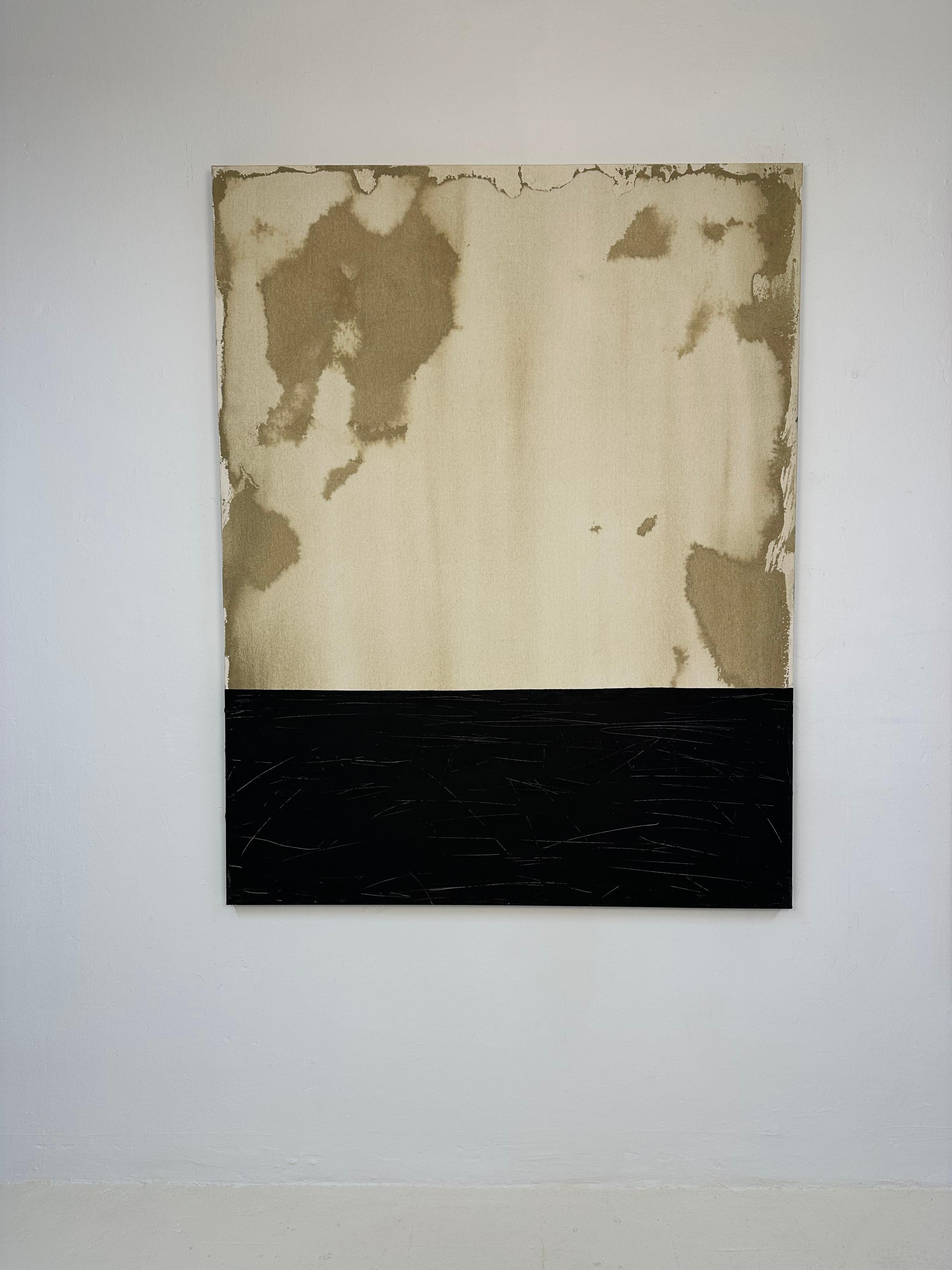 Abstrakte Malerei Landschaft mit organischen Erdtönen von Rose Madone Contemporary im Angebot 5