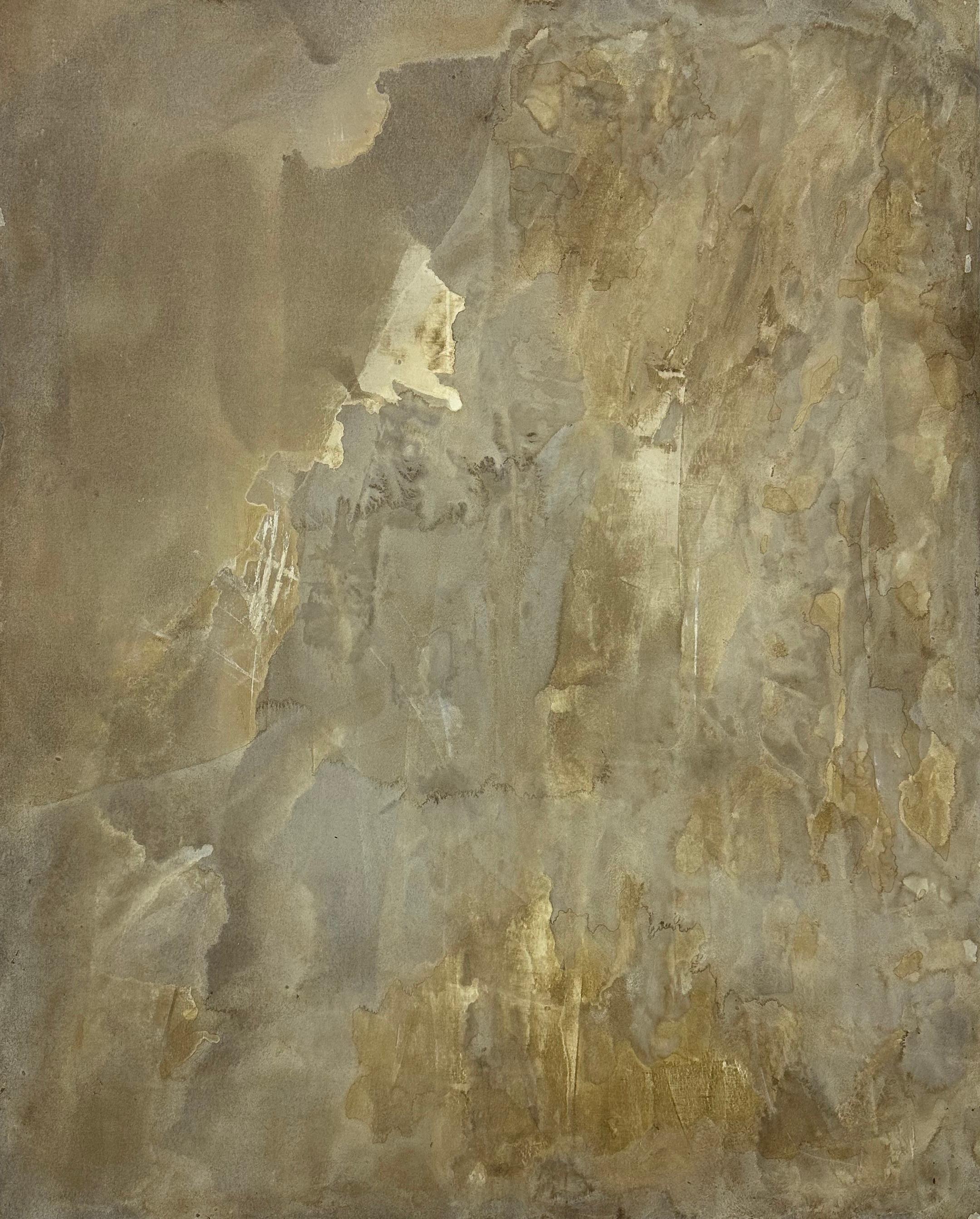 Rose Madone Contemporary New Large Neutral Earth-Tone Abstract Painting Framed