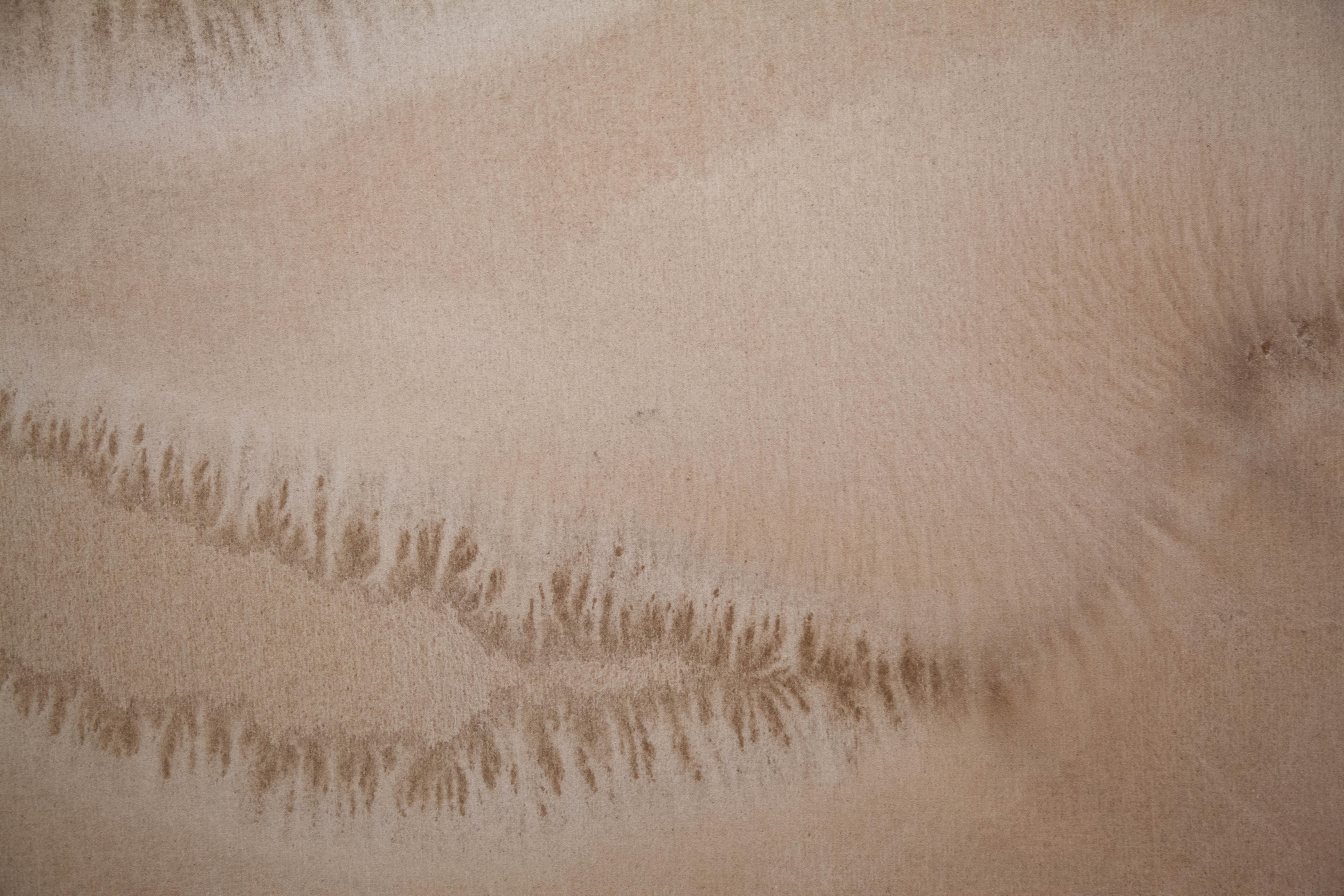 Rose Madone — Large Neutral Abstract Minimal Earth Diptych on Canvas (Set of 2) For Sale 1