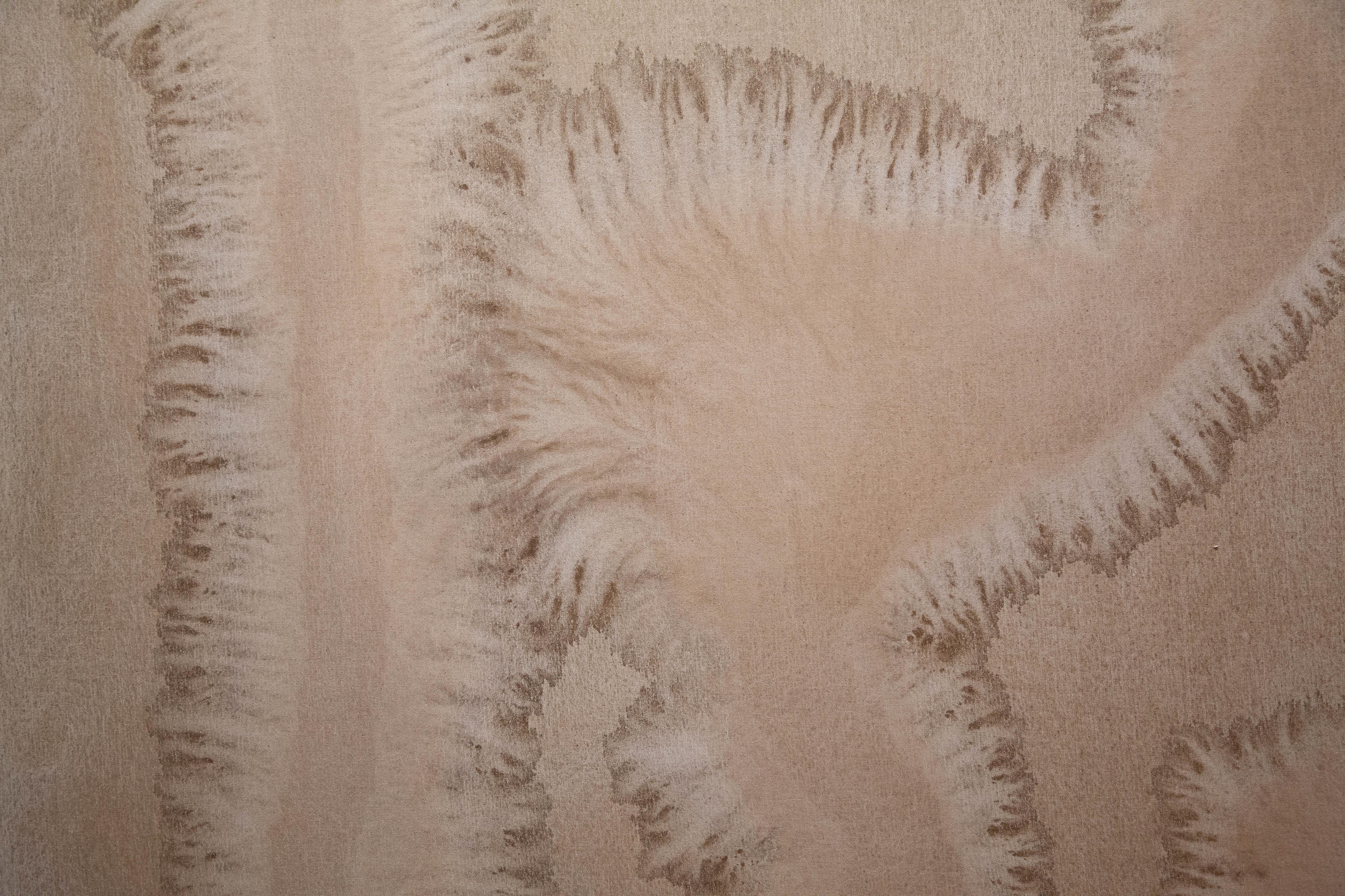 Rose Madone — Large Neutral Abstract Minimal Earth Diptych on Canvas (Set of 2) For Sale 2