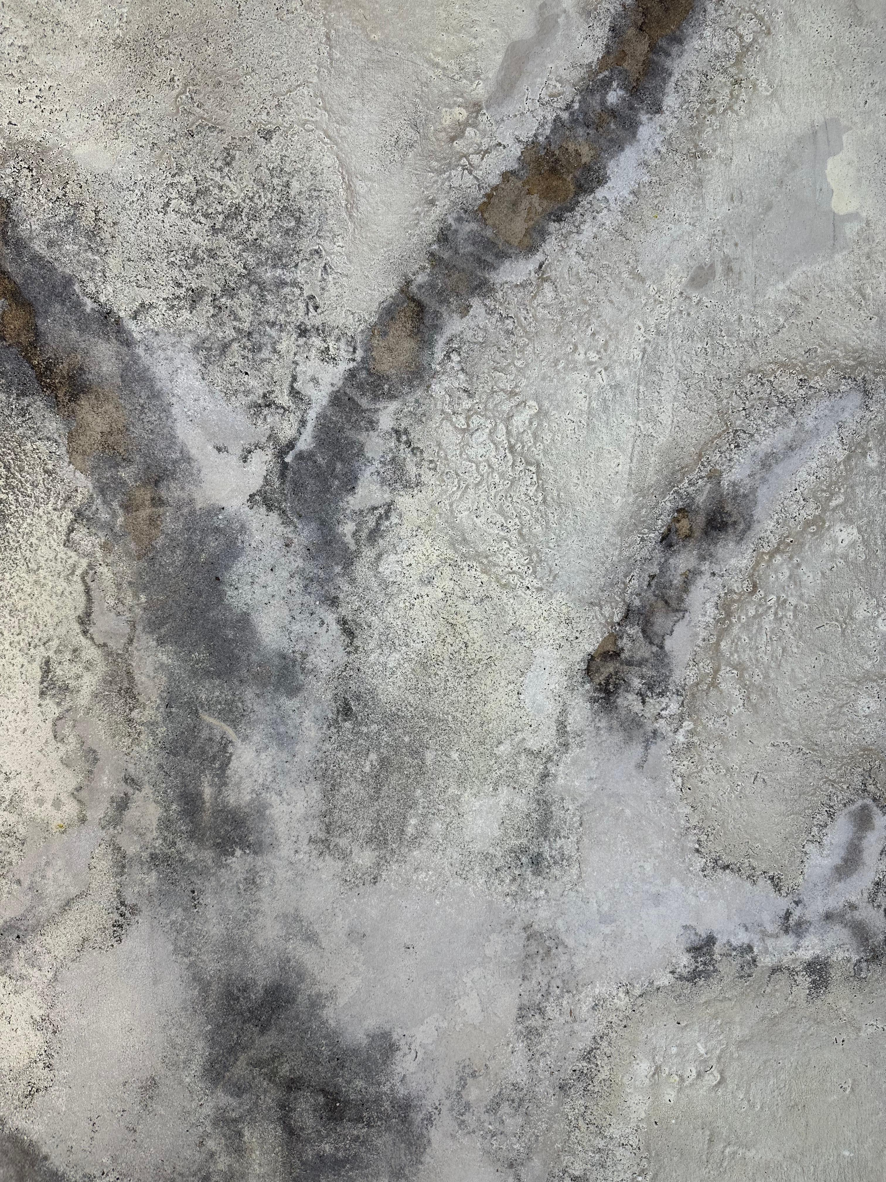 Texturierte abstrakte Malerei mit organischen Erdtönen von Rose Madone im Angebot 7