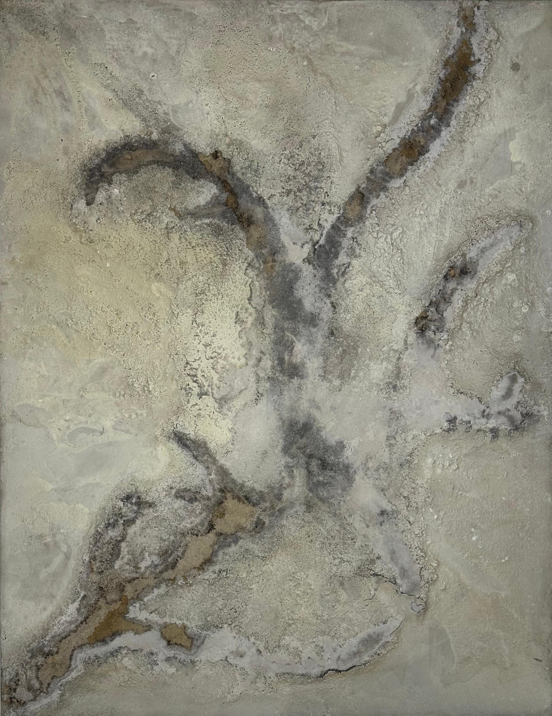 Textured Abstract Painting with Organic Earth Tones by Rose Madone