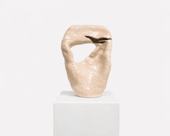 Rose Madone Organic Contemporary Ceramic Sculpture in Ivory Glazed Stoneware